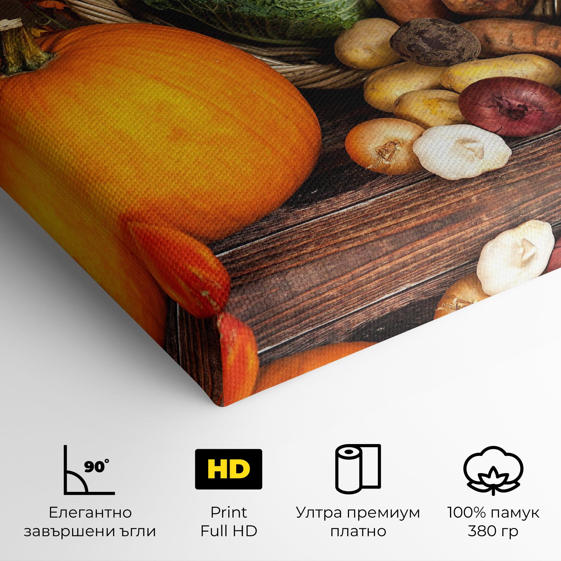 Картина на платно Autumn Vegetables mockup 4