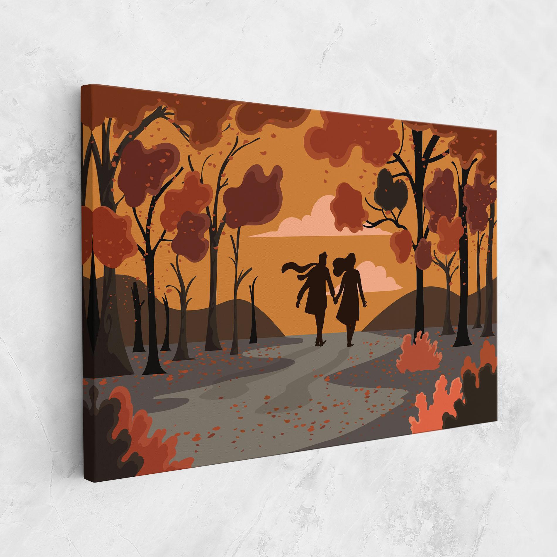 Картина на платно Autumn Couple mockup 1
