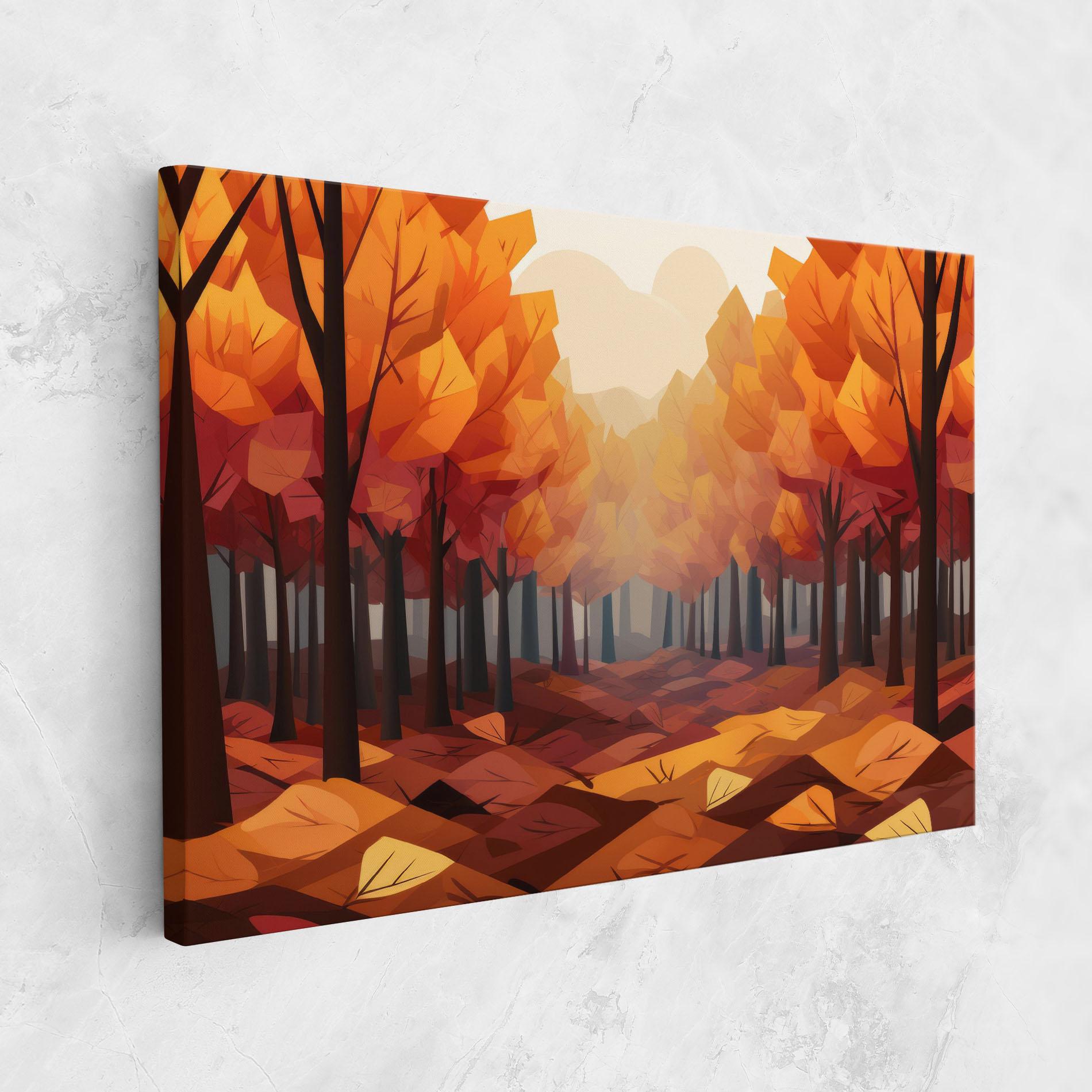 Картина на платно Autumn Forest View mockup 1