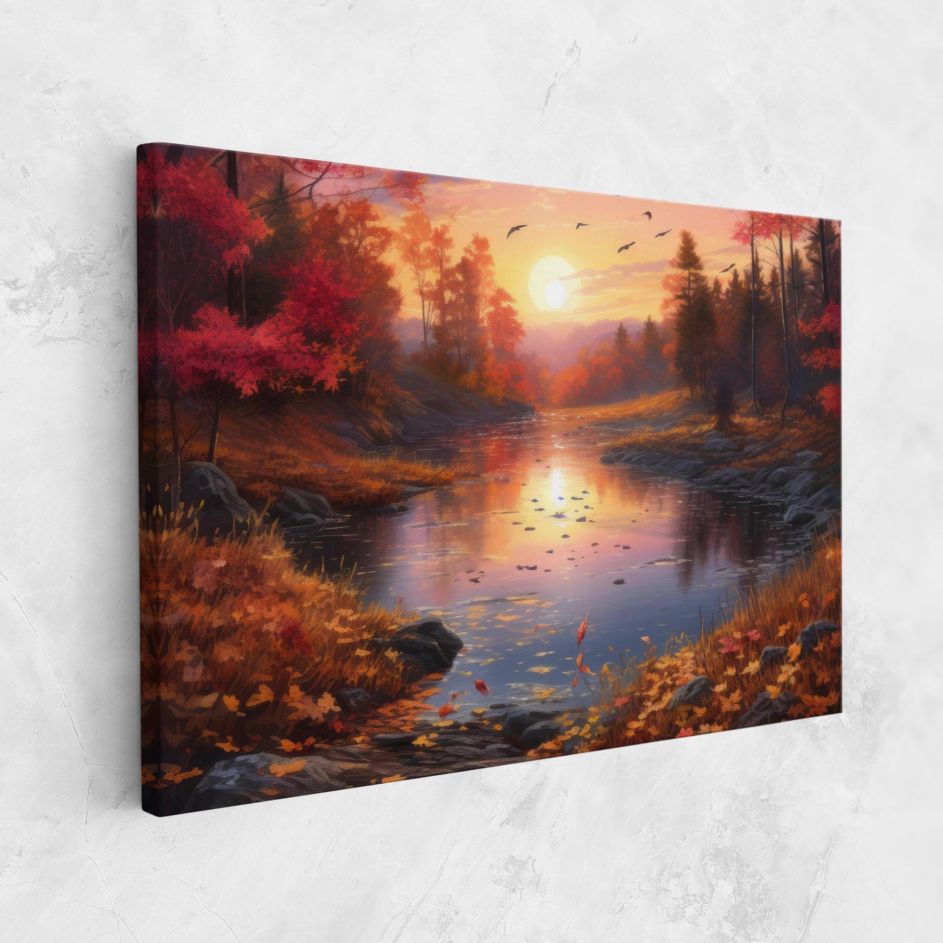 Картина на платно Autumn Sunset mockup 1