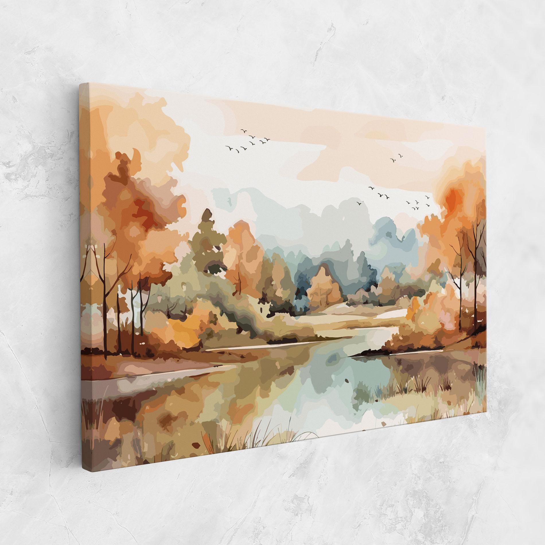 Картина на платно Watercolor Autumn mockup 1