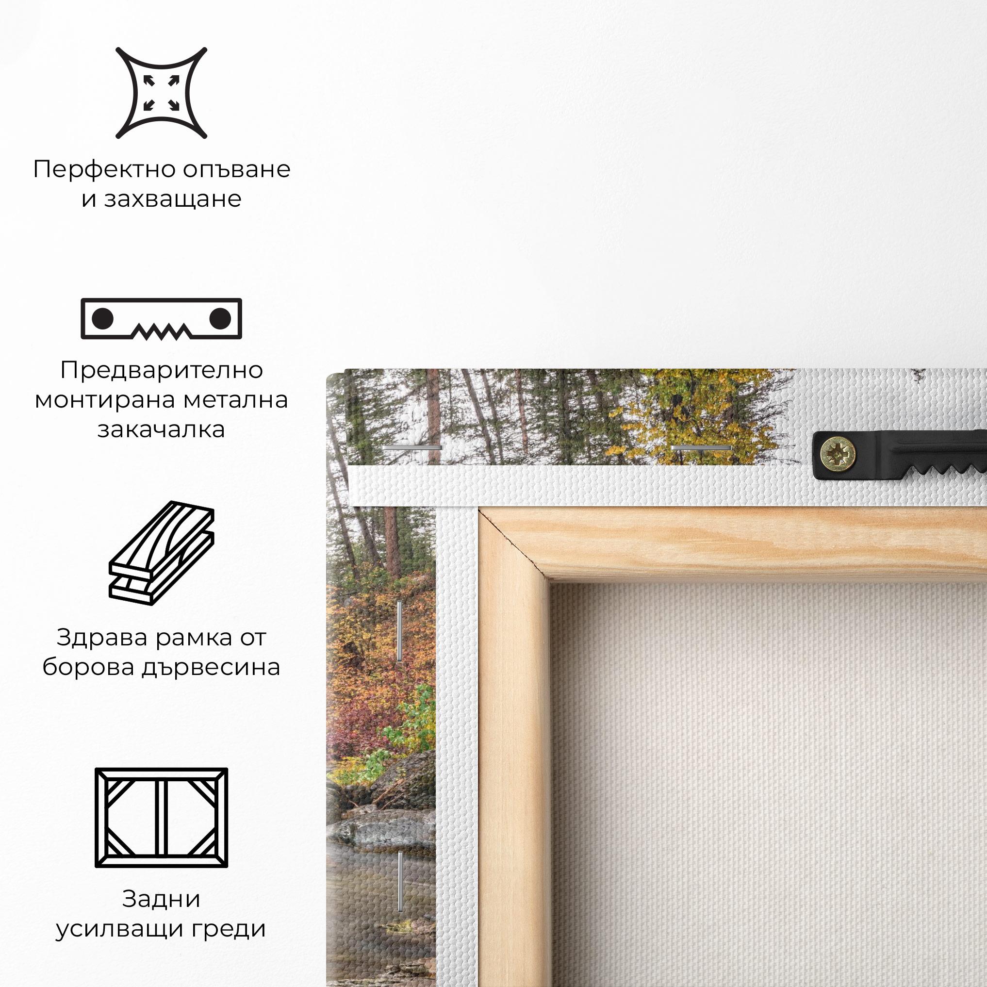 Картина на платно Autumn Stream mockup 5