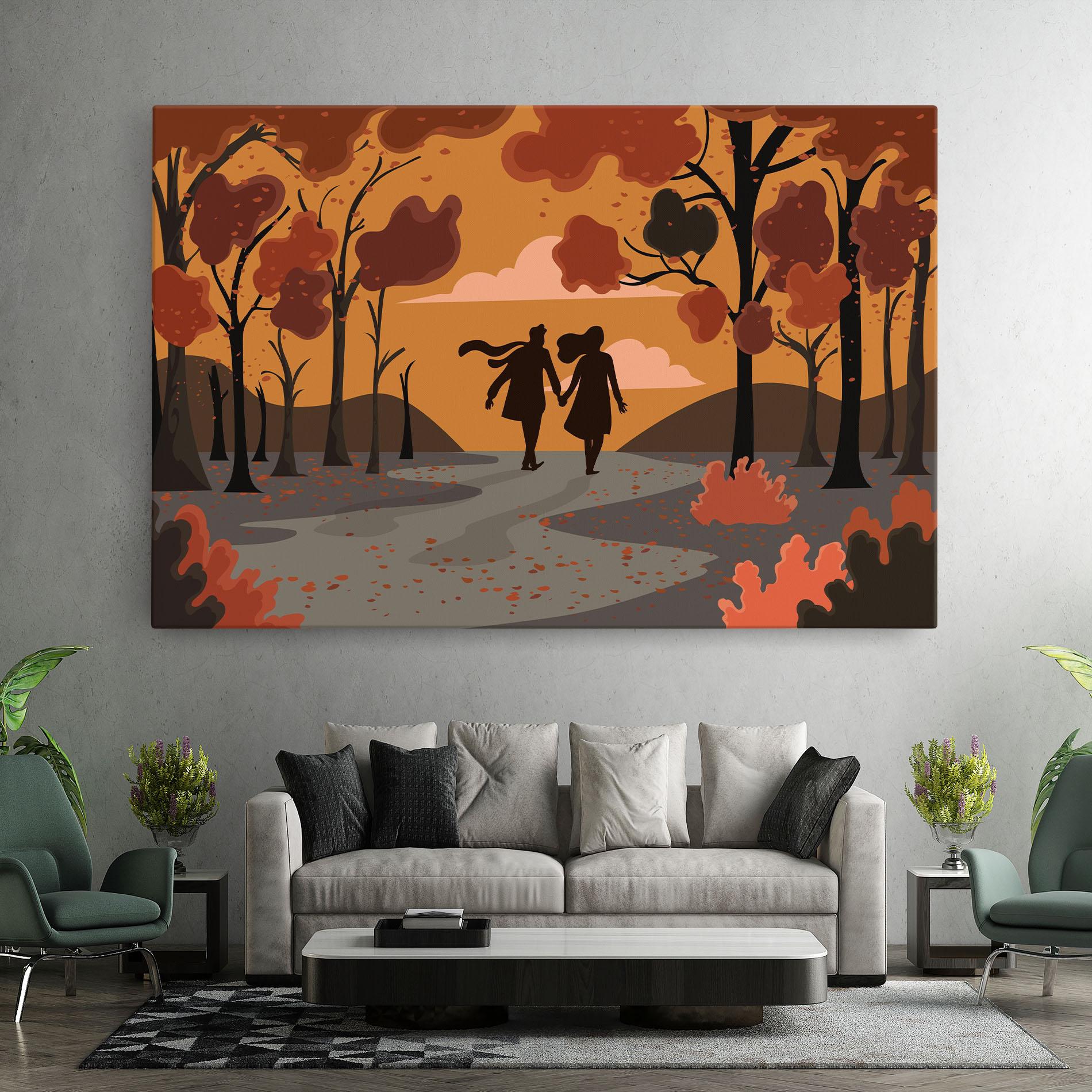 Картина на платно Autumn Couple mockup 7