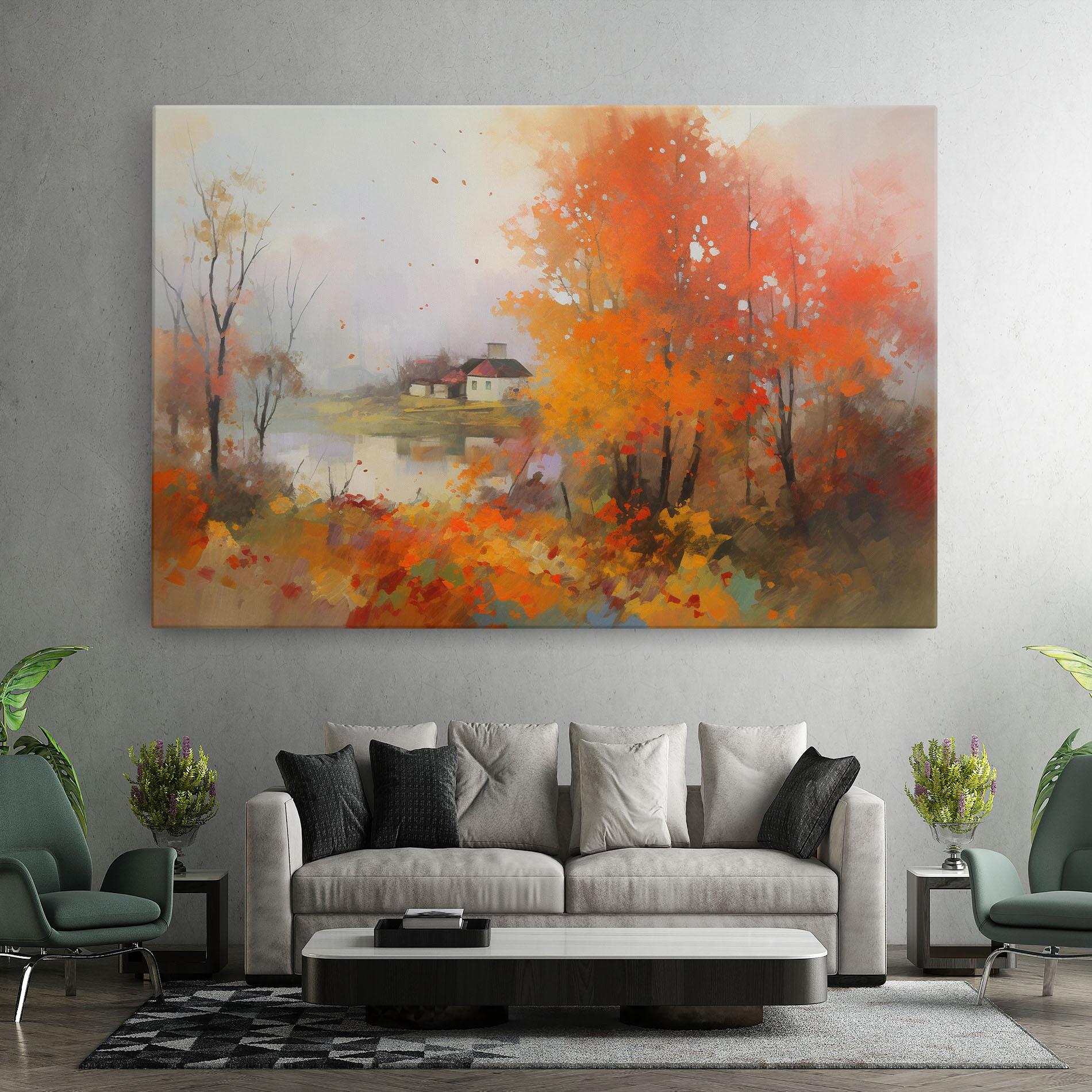Картина на платно Autumnal Painting mockup 7
