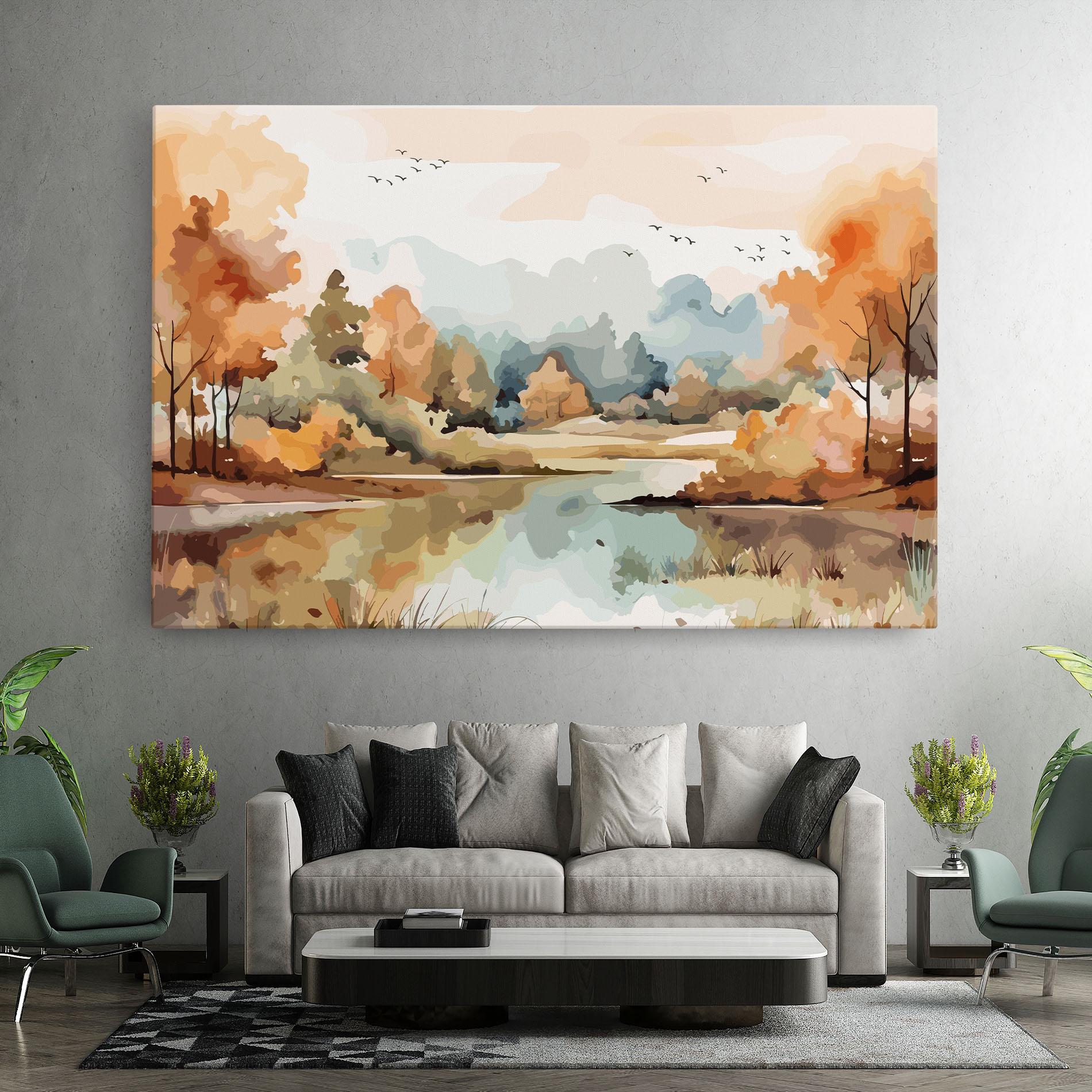 Картина на платно Watercolor Autumn mockup 7
