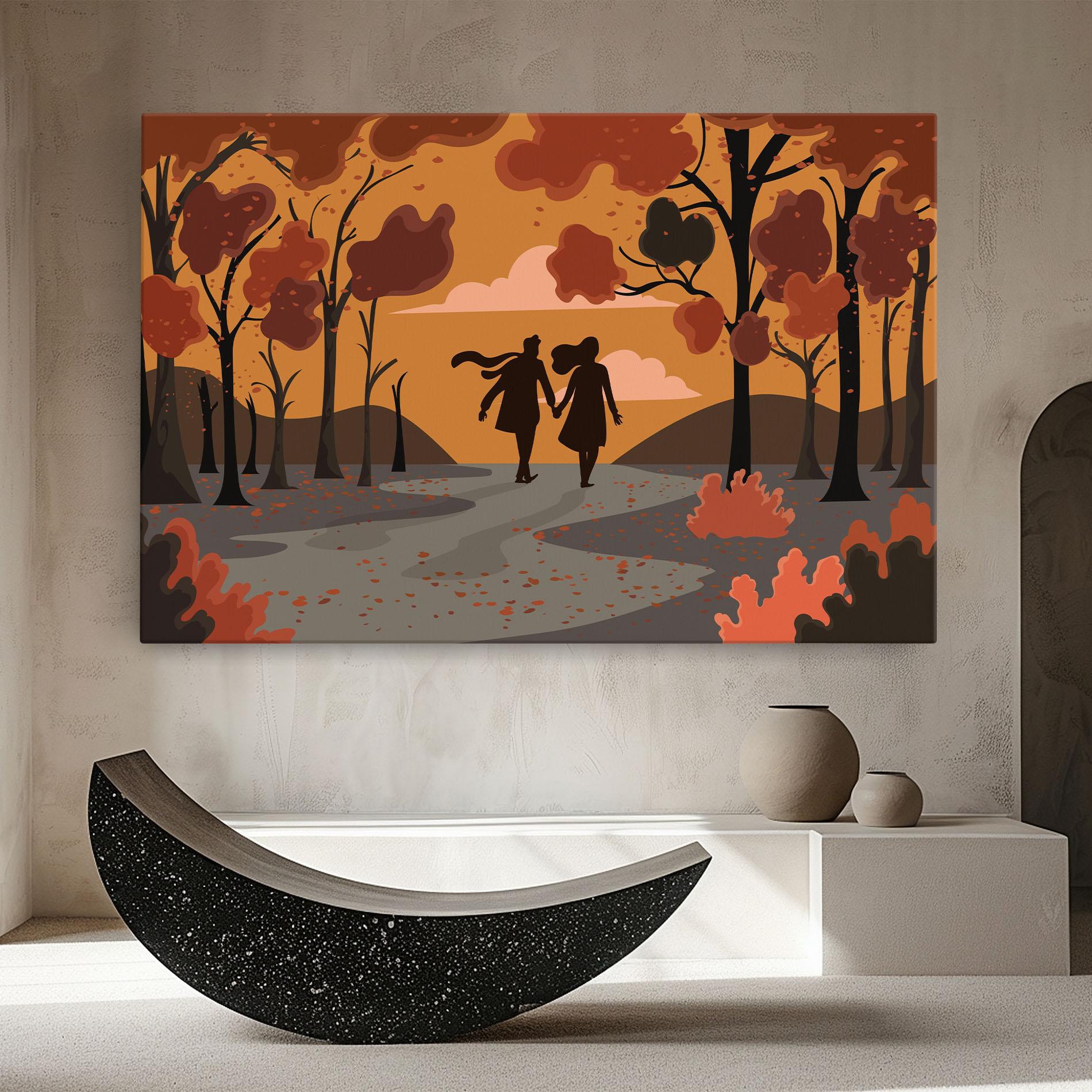 Картина на платно Autumn Couple mockup 8