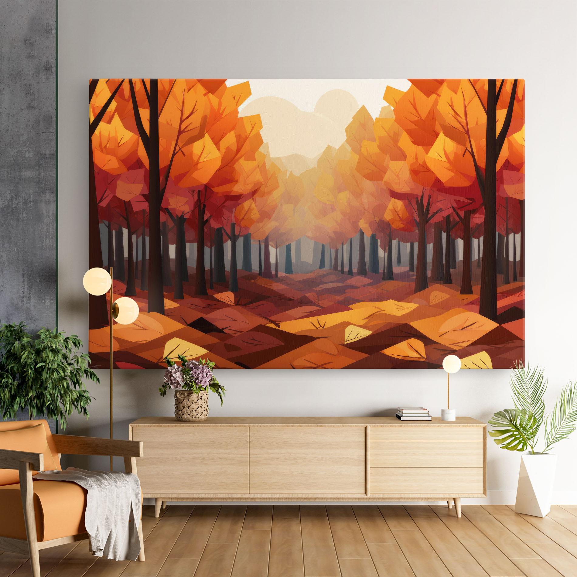 Картина на платно Autumn Forest View mockup 9