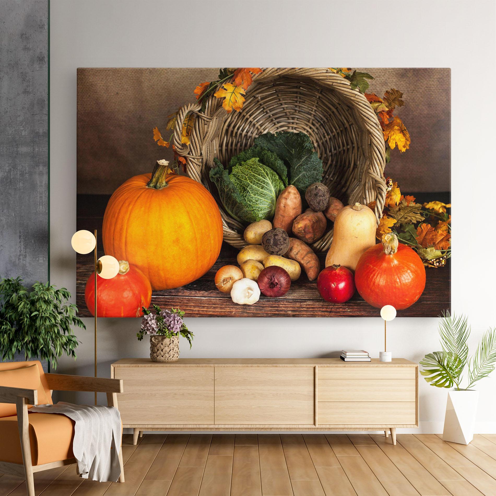 Картина на платно Autumn Vegetables mockup 9