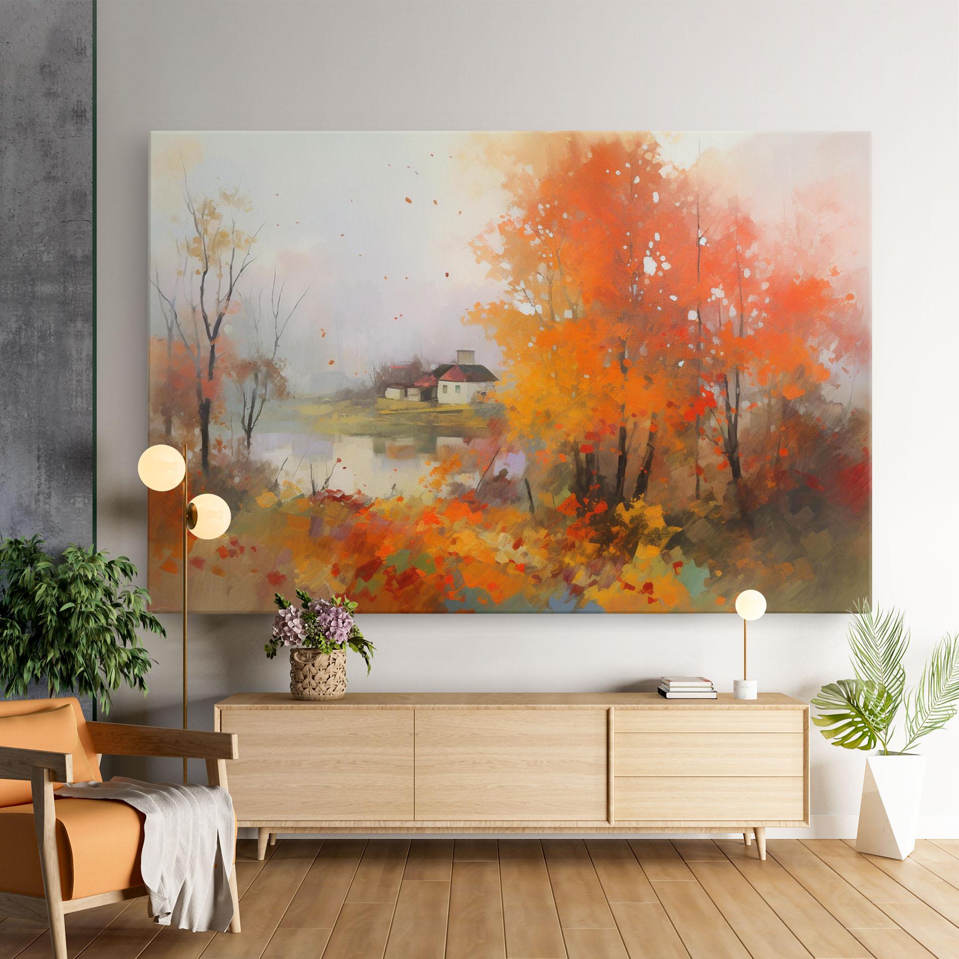 Картина на платно Autumnal Painting mockup 9