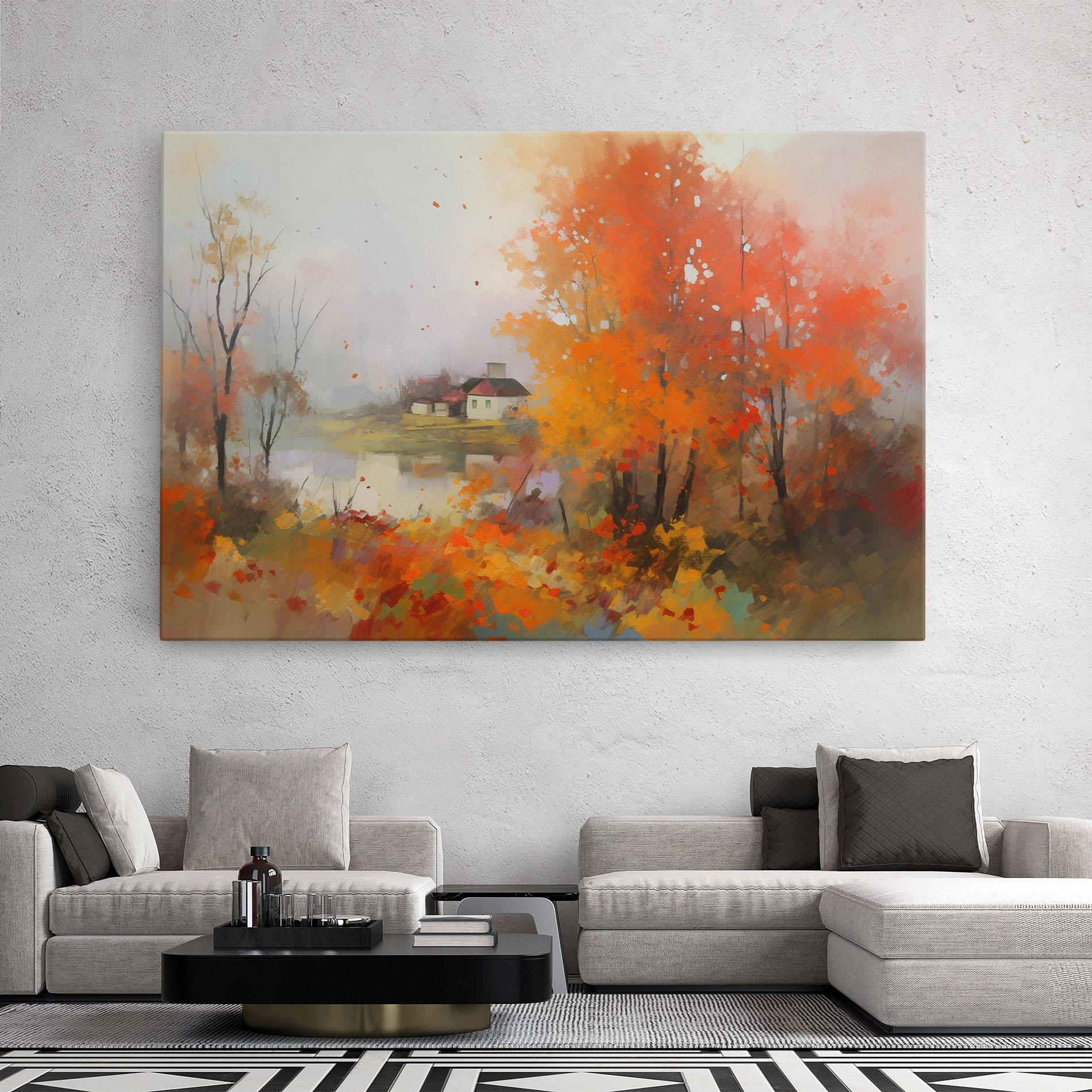 Картина на платно Autumnal Painting mockup 2