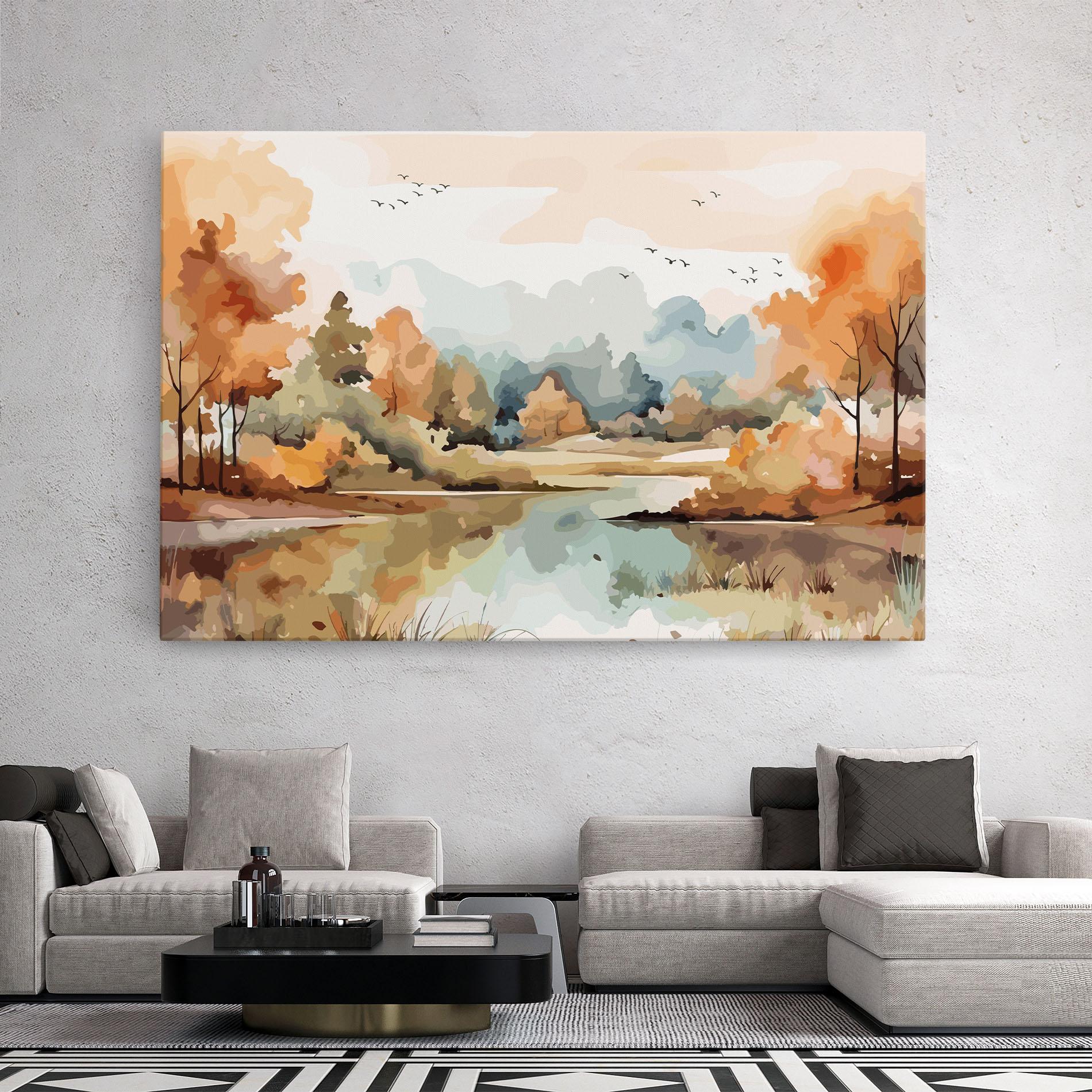 Картина на платно Watercolor Autumn mockup 2