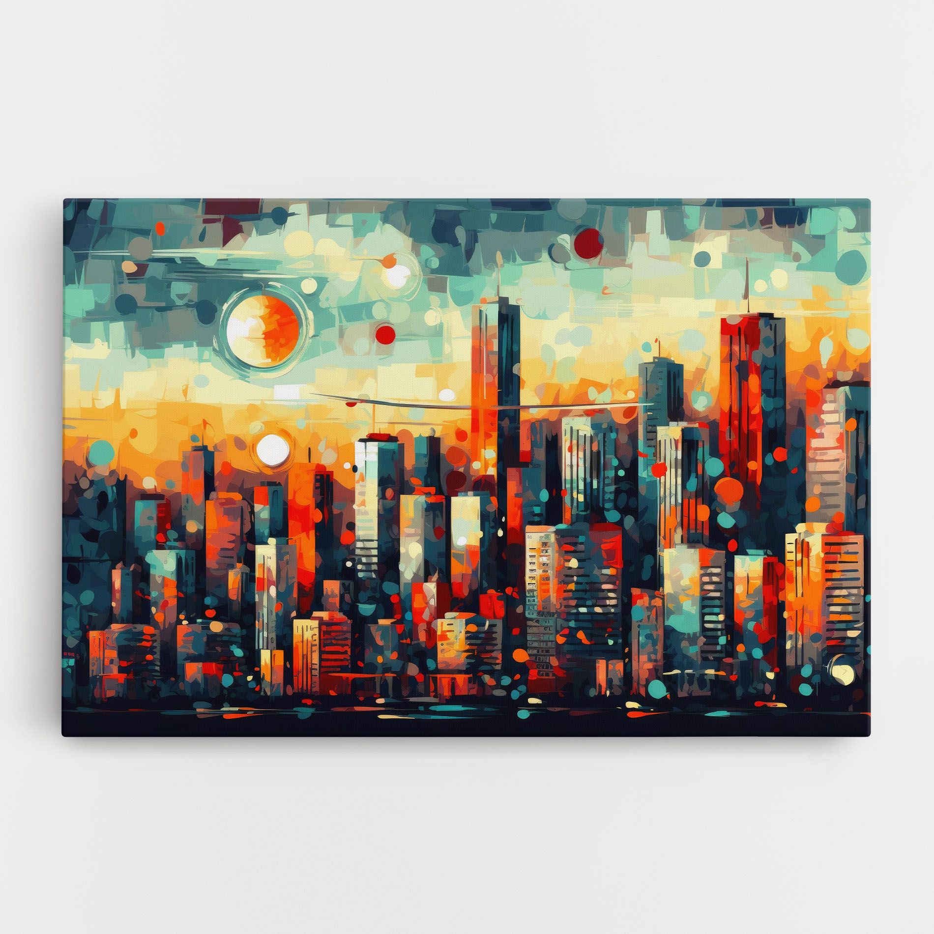Colorful City Painting mockup 0