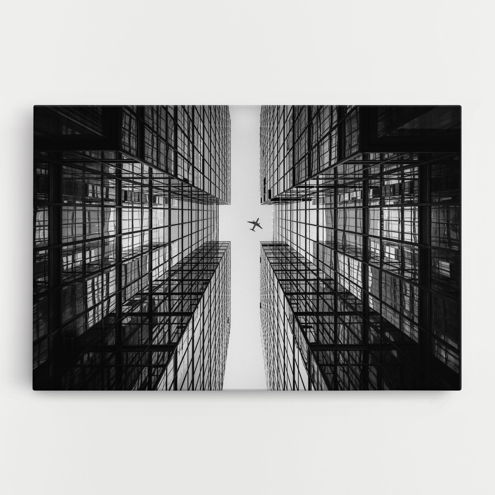 Картина на платно Plane Grey Building mockup 0