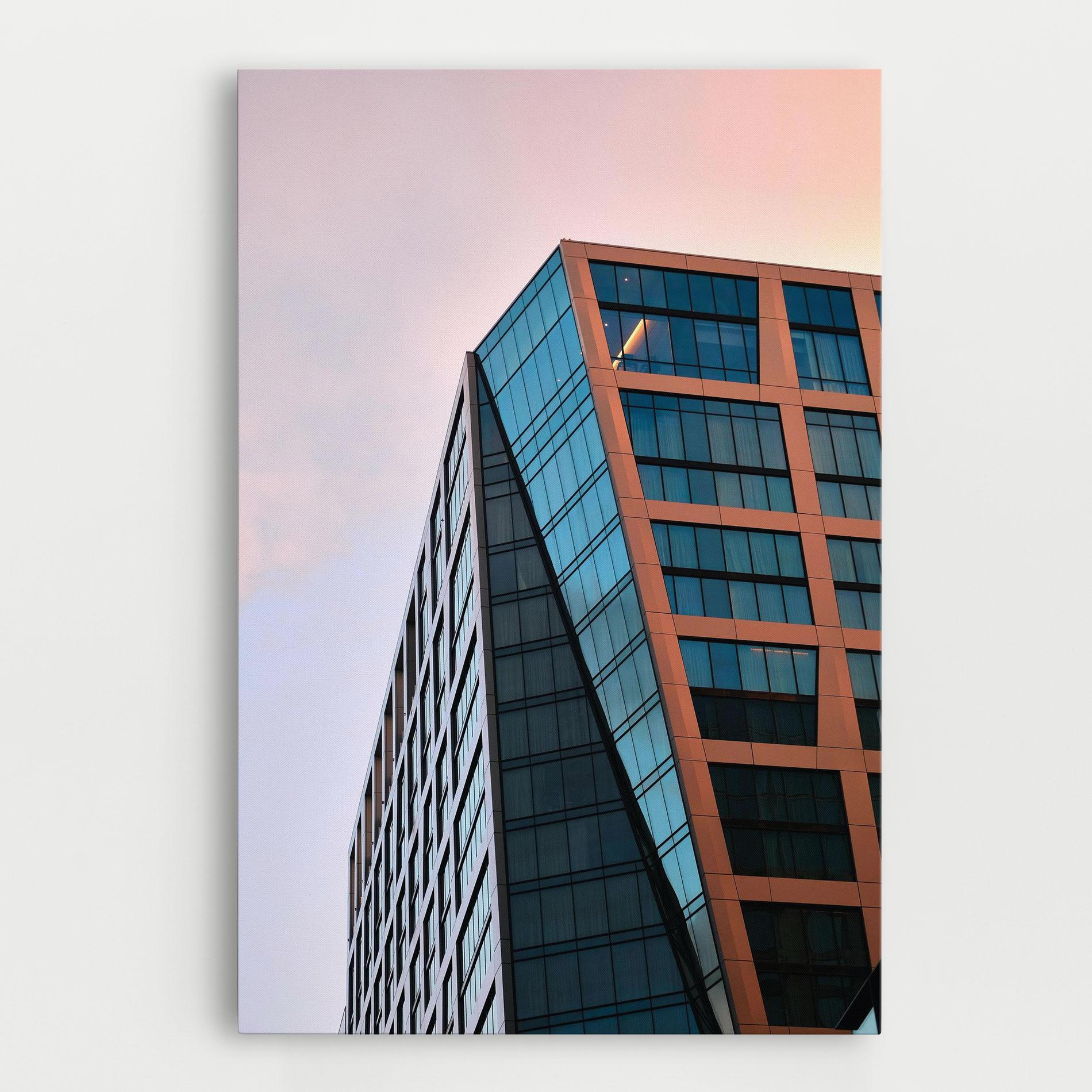 Картина на платно Blue Glass Building mockup 0