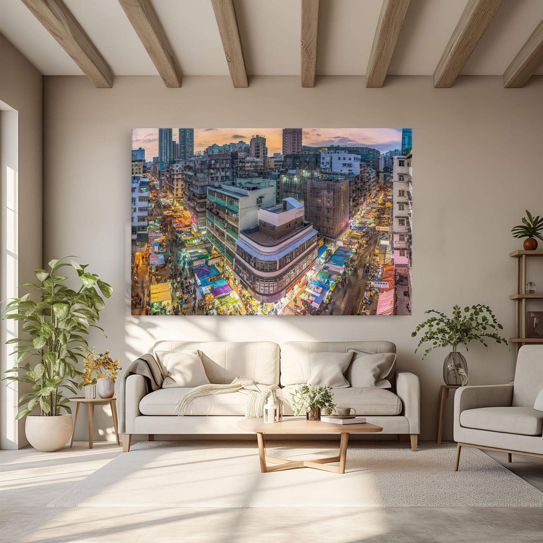 Картина на платно Colorful Building mockup 6