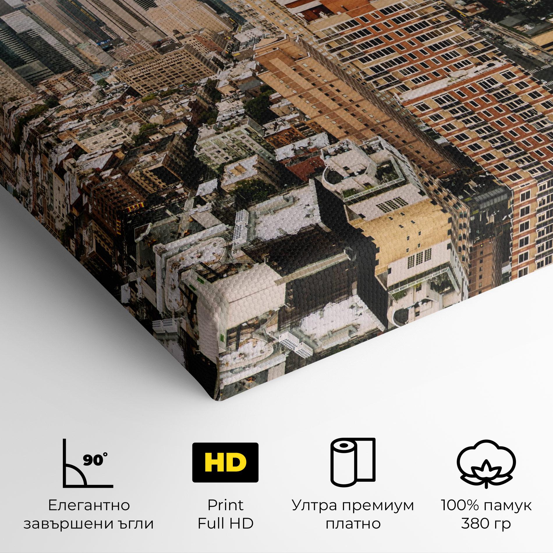 Картина на платно Cream Orange Building mockup 4