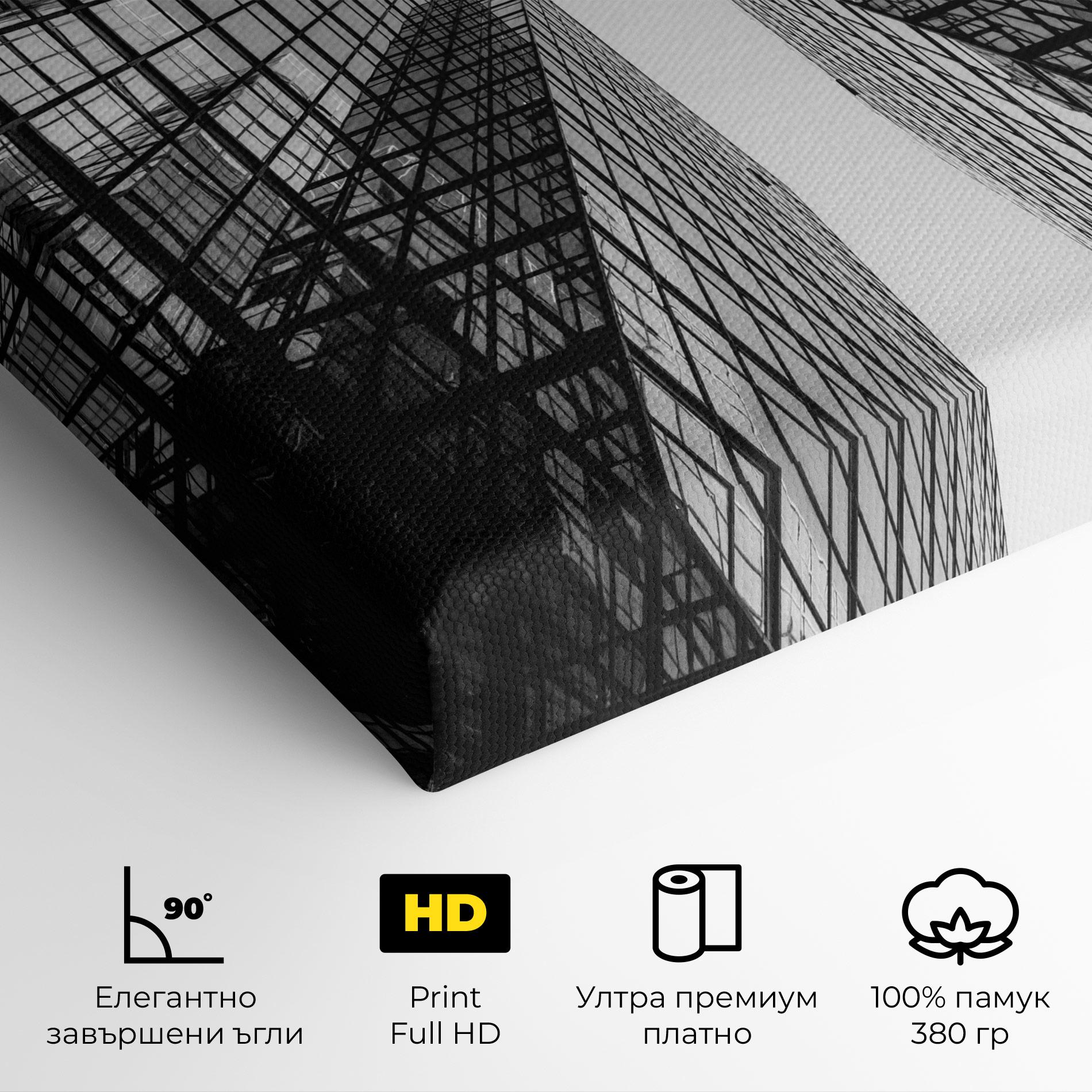 Картина на платно Plane Grey Building mockup 4