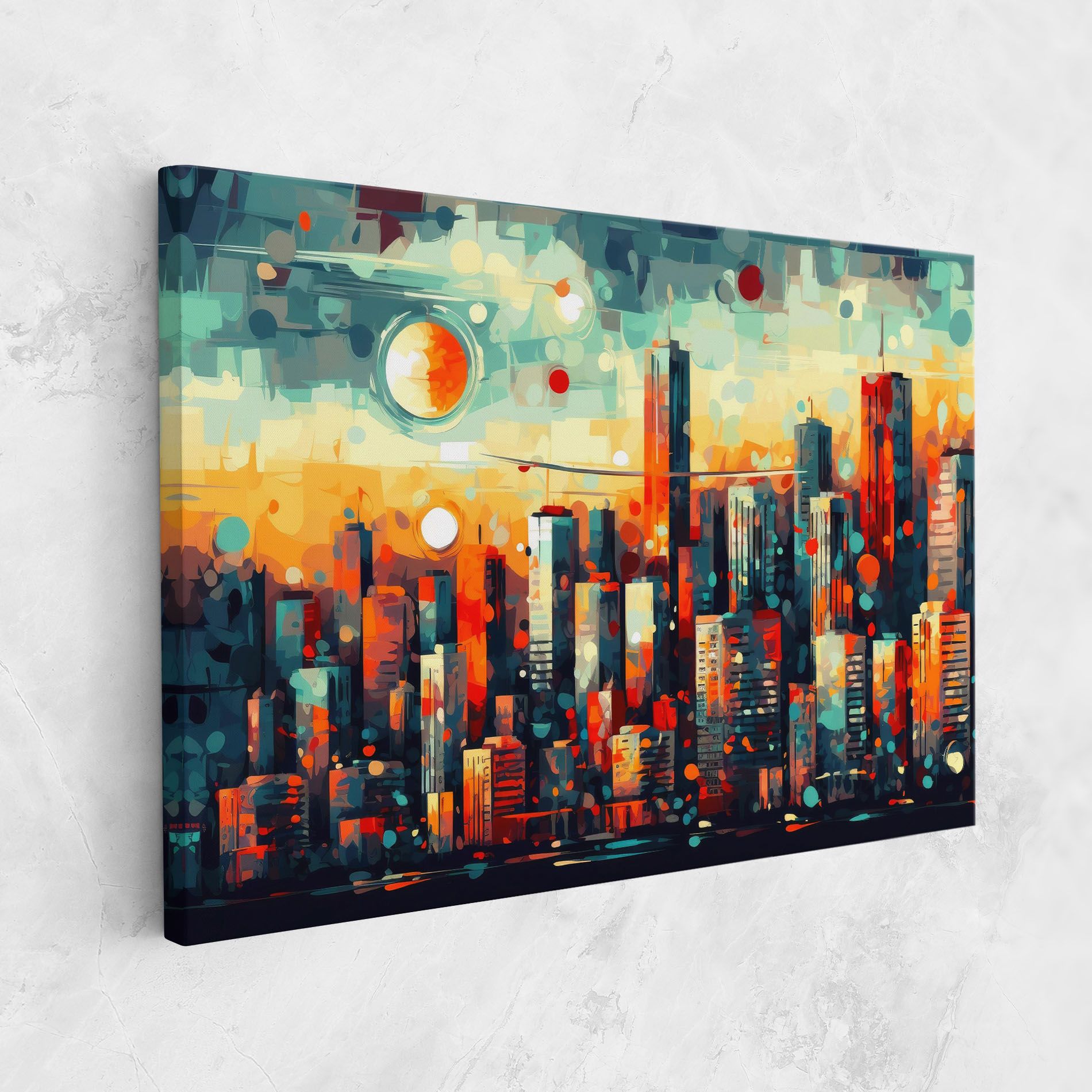 Colorful City Painting mockup 1