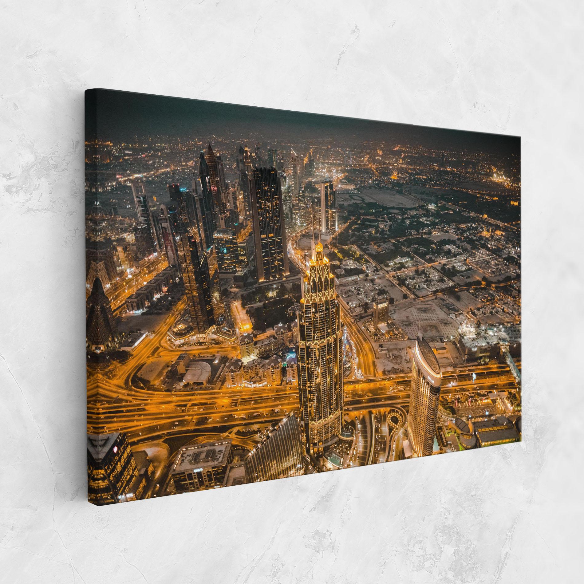 Картина на платно Dubai Lights mockup 1
