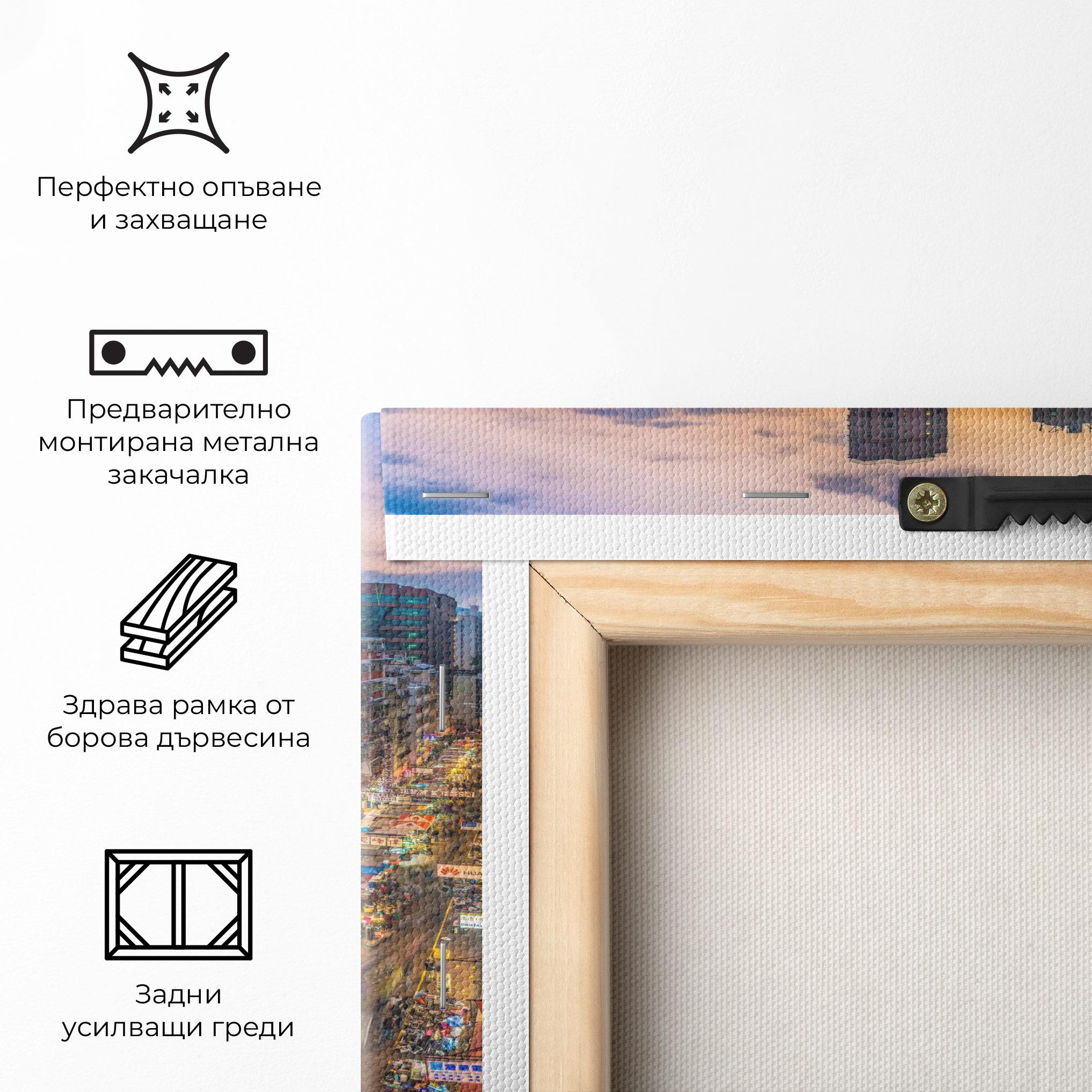 Картина на платно Colorful Building mockup 5