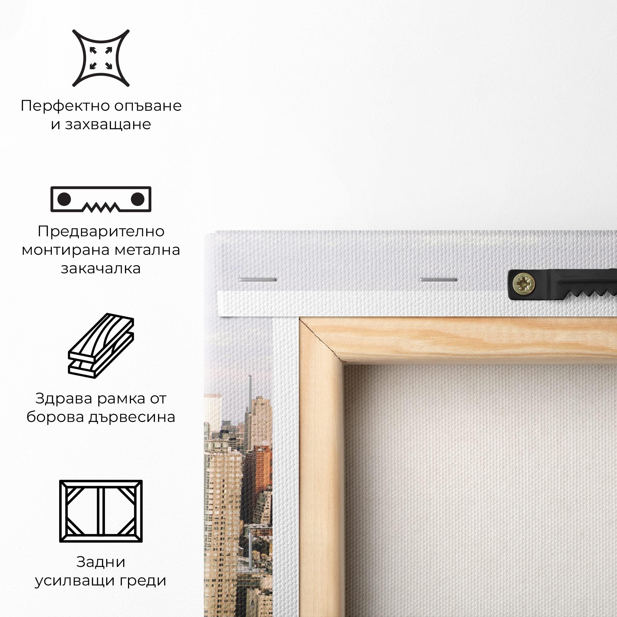 Картина на платно Cream Orange Building mockup 5