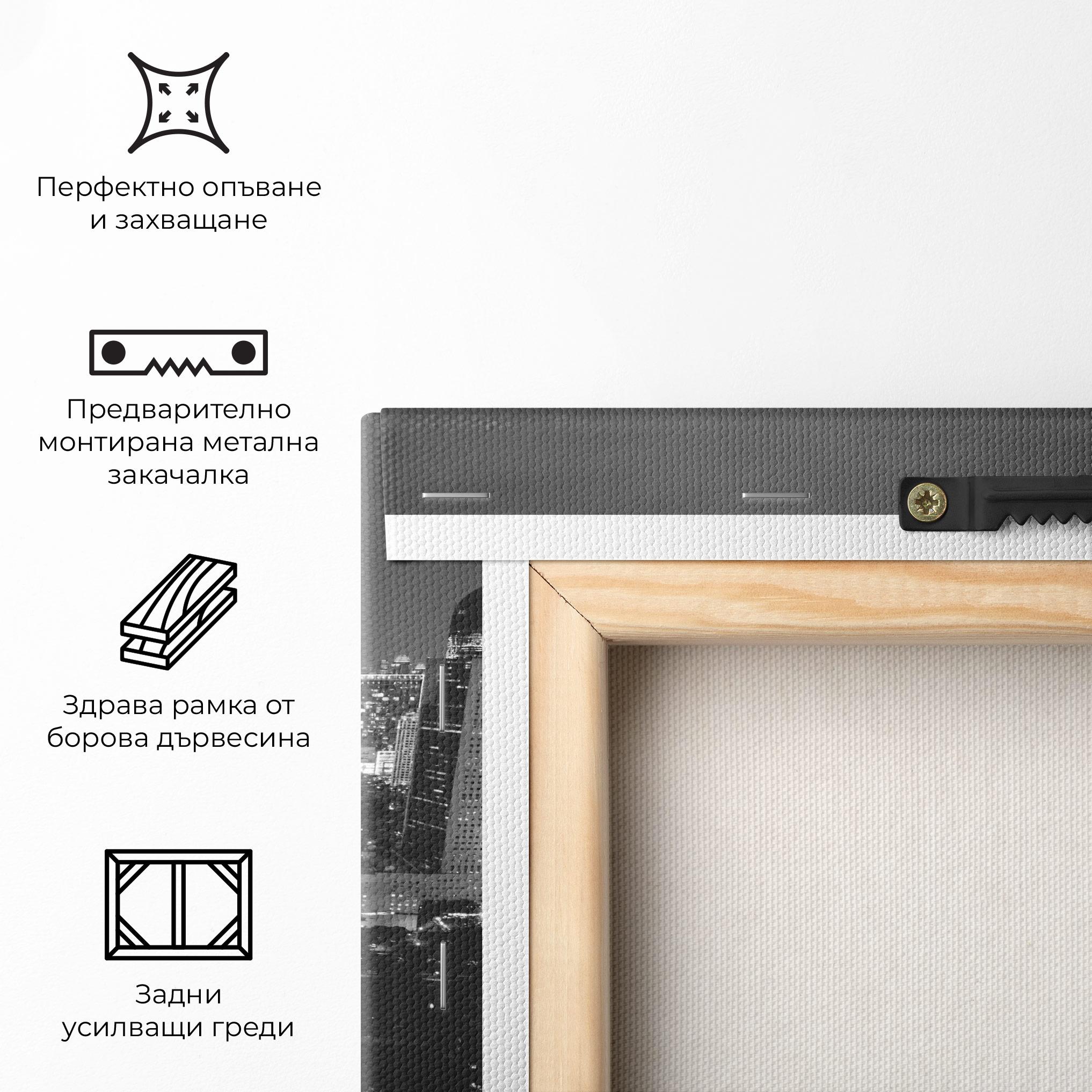 Картина на платно Grey Lights City mockup 5