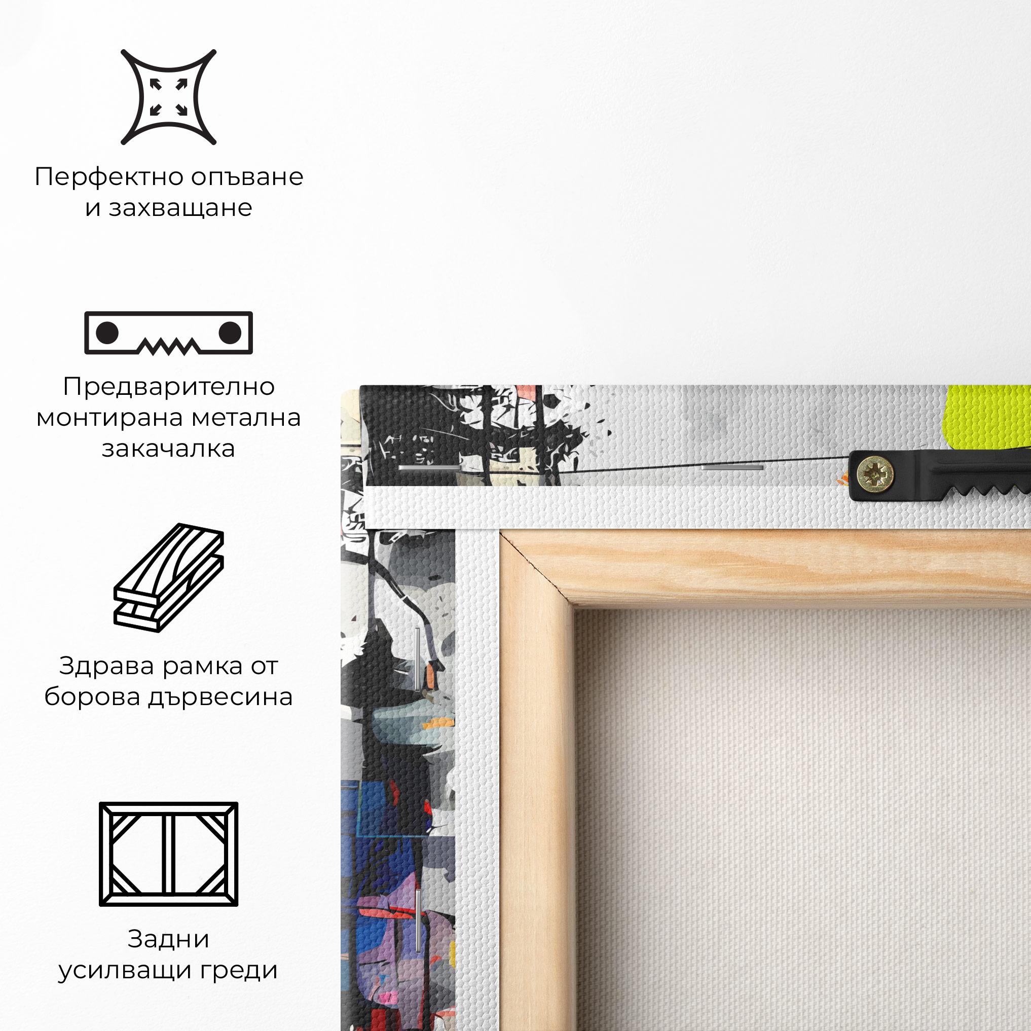 Картина на платно Grunge City Art mockup 5