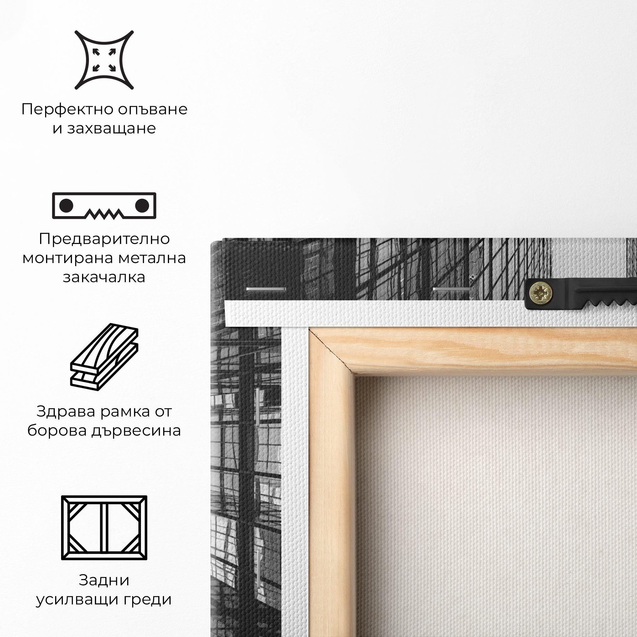 Картина на платно Plane Grey Building mockup 5