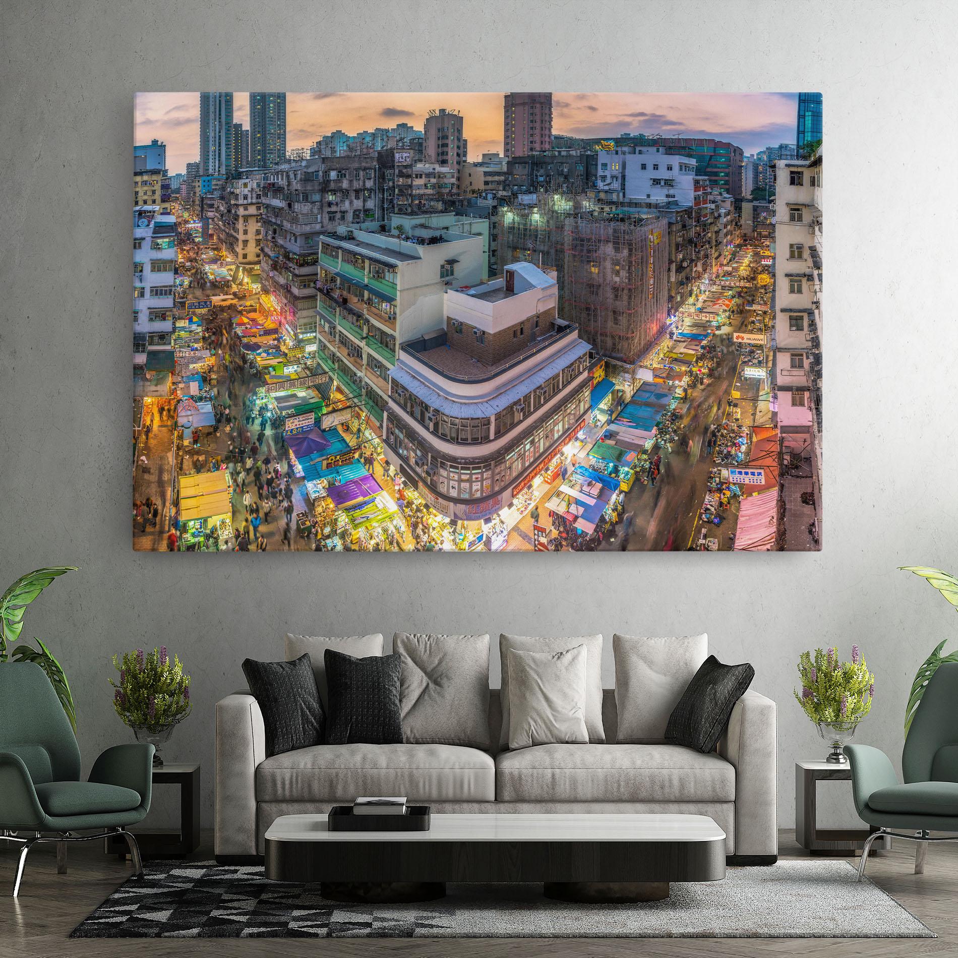 Картина на платно Colorful Building mockup 7