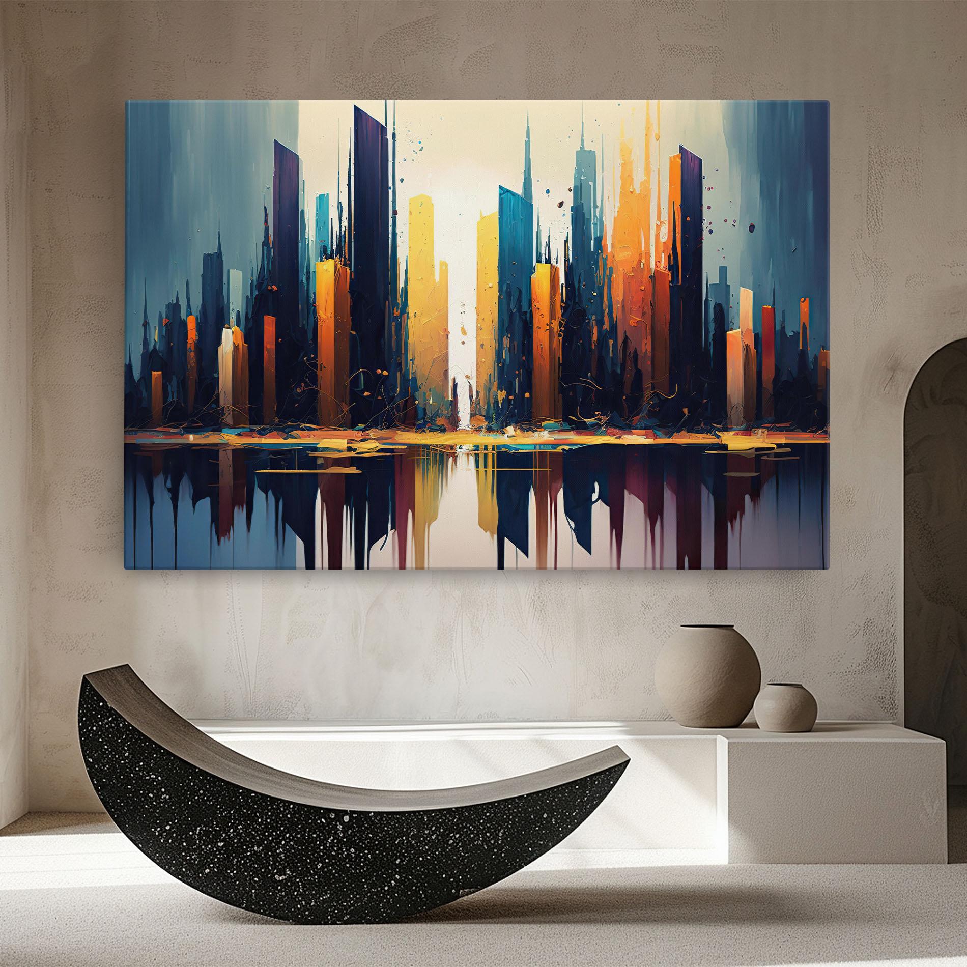 Картина на платно City Pain Art mockup 8