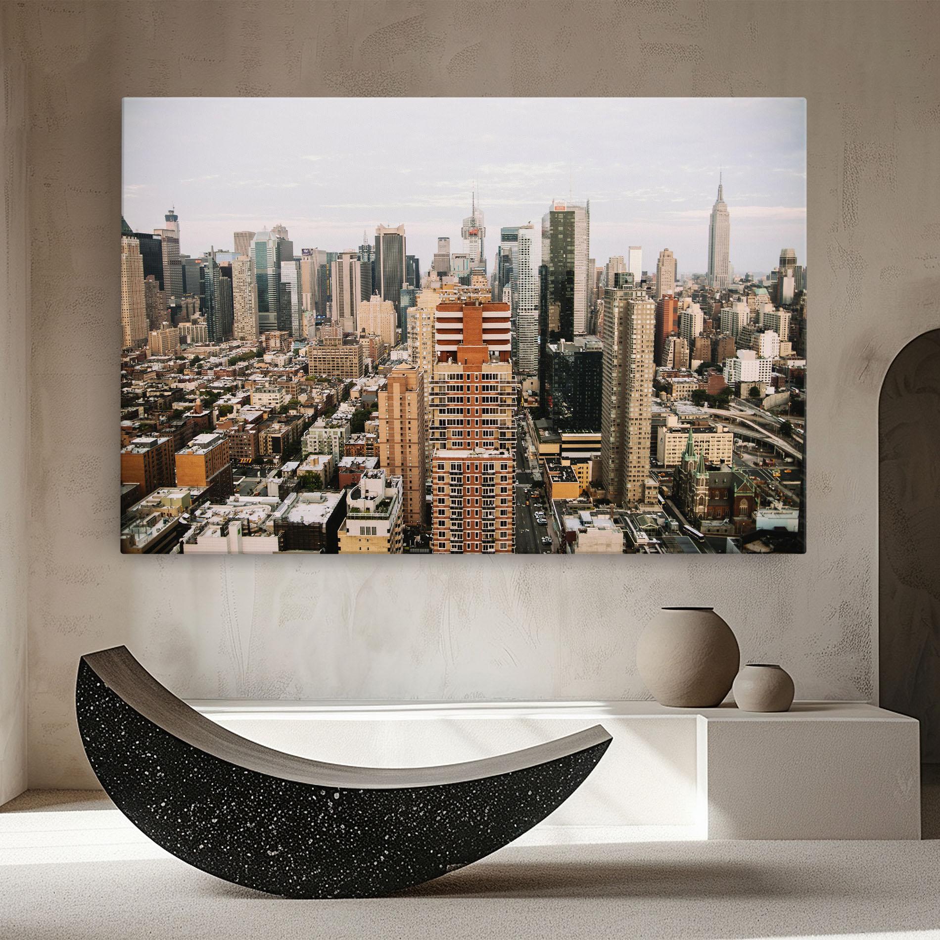 Картина на платно Cream Orange Building mockup 8