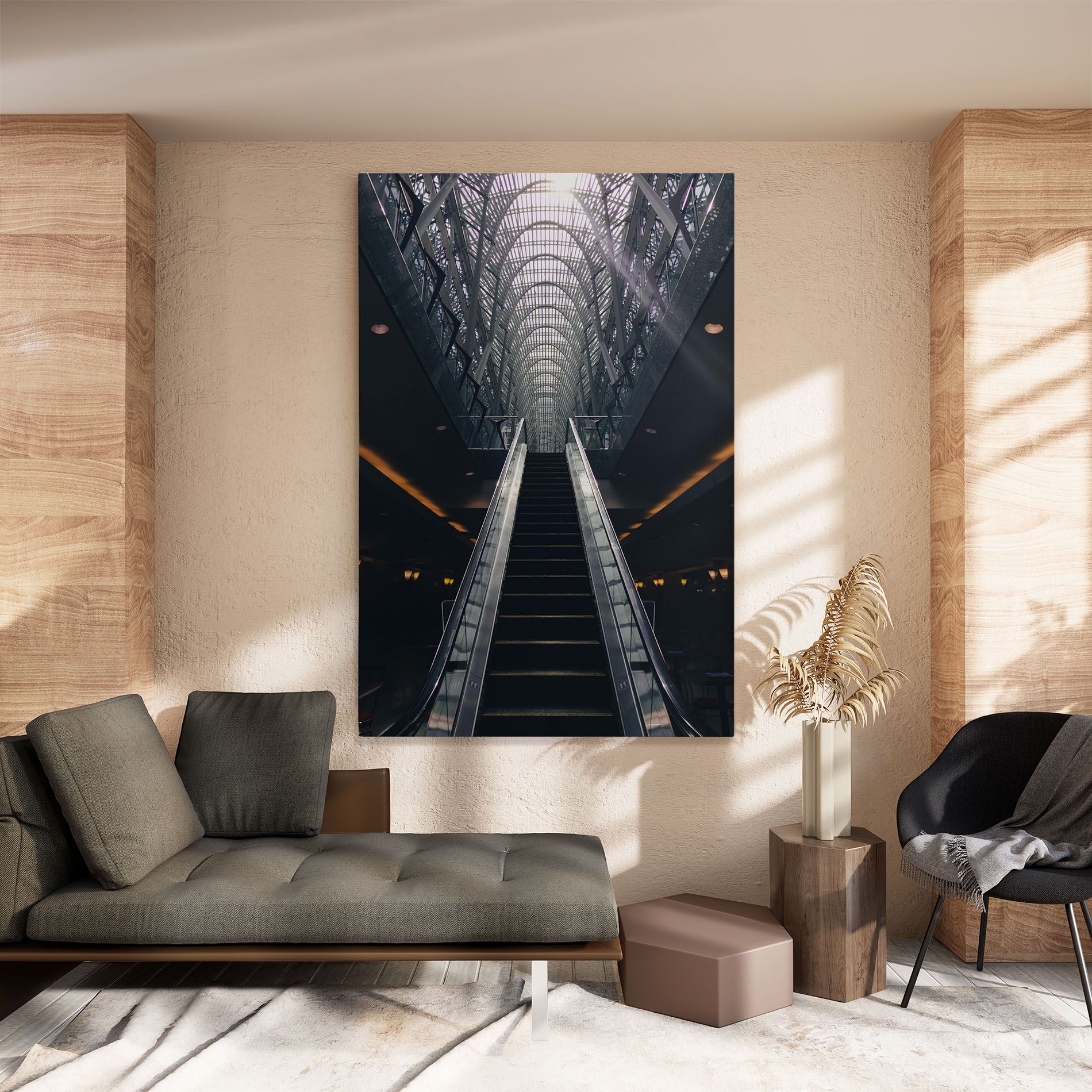 Grey Stairs Building mockup 8