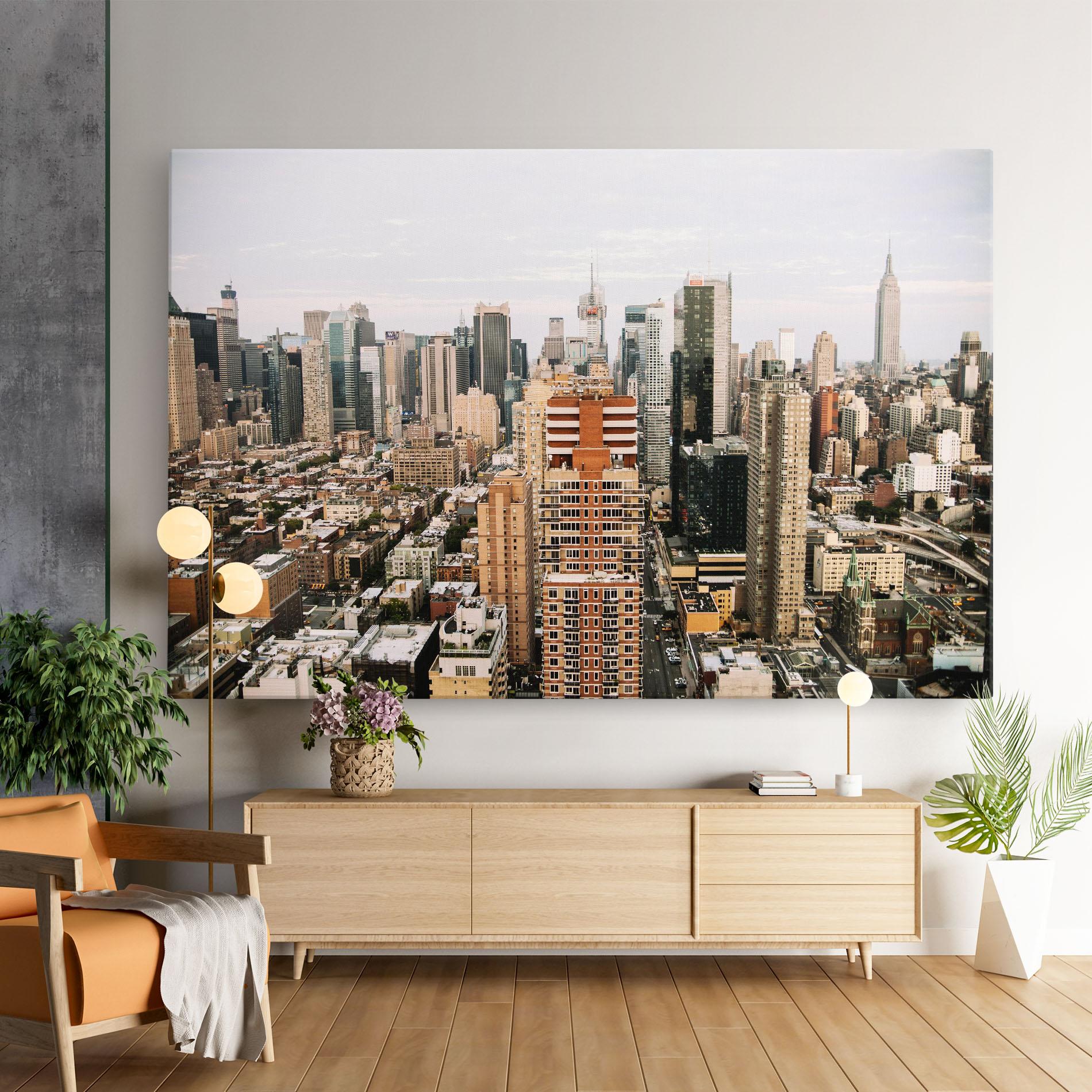 Картина на платно Cream Orange Building mockup 9