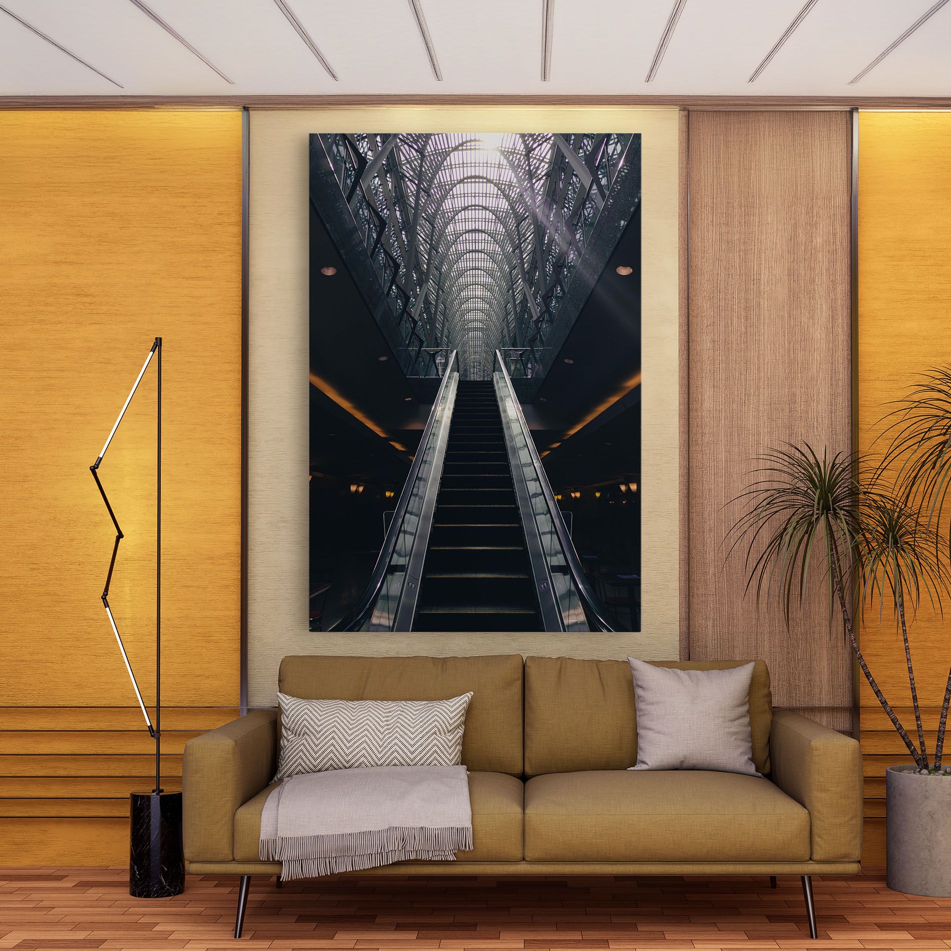 Grey Stairs Building mockup 9