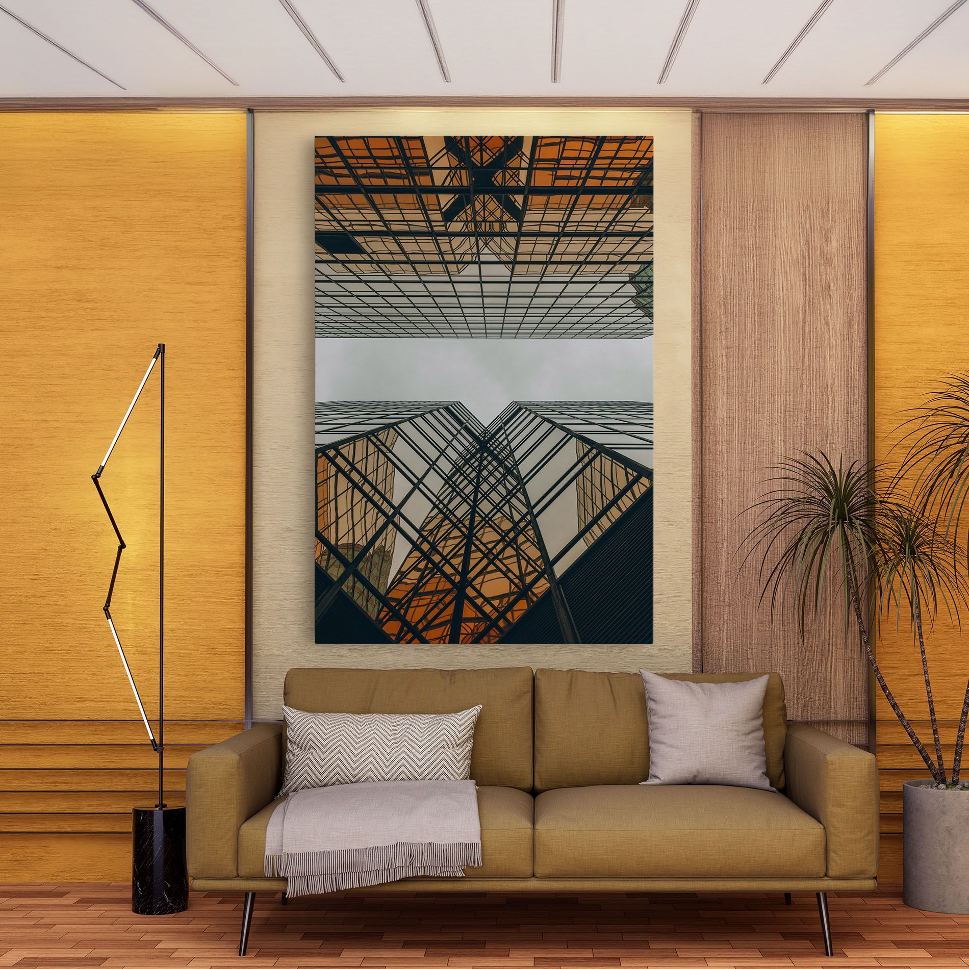 Orange Glass Building mockup 9