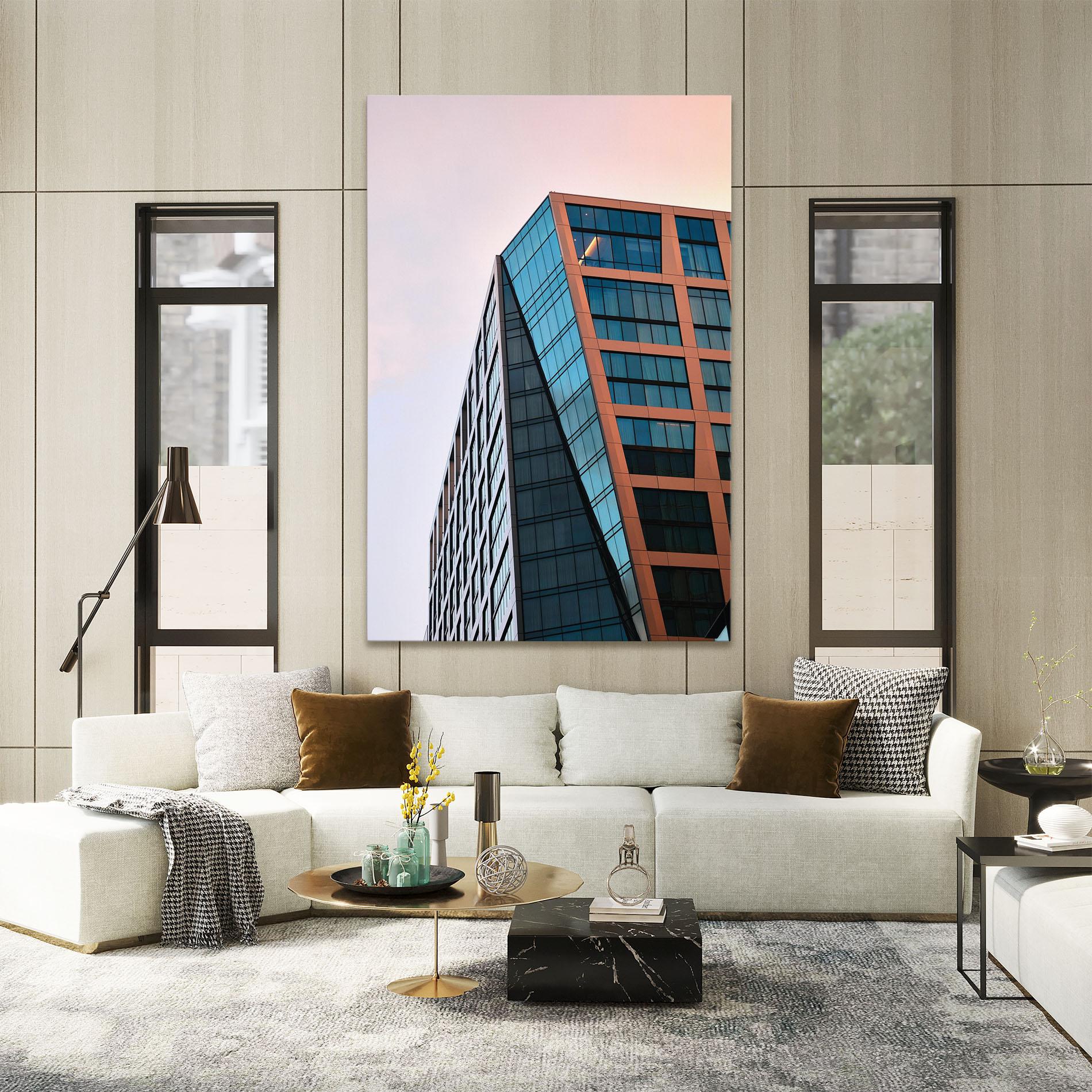 Картина на платно Blue Glass Building mockup 2