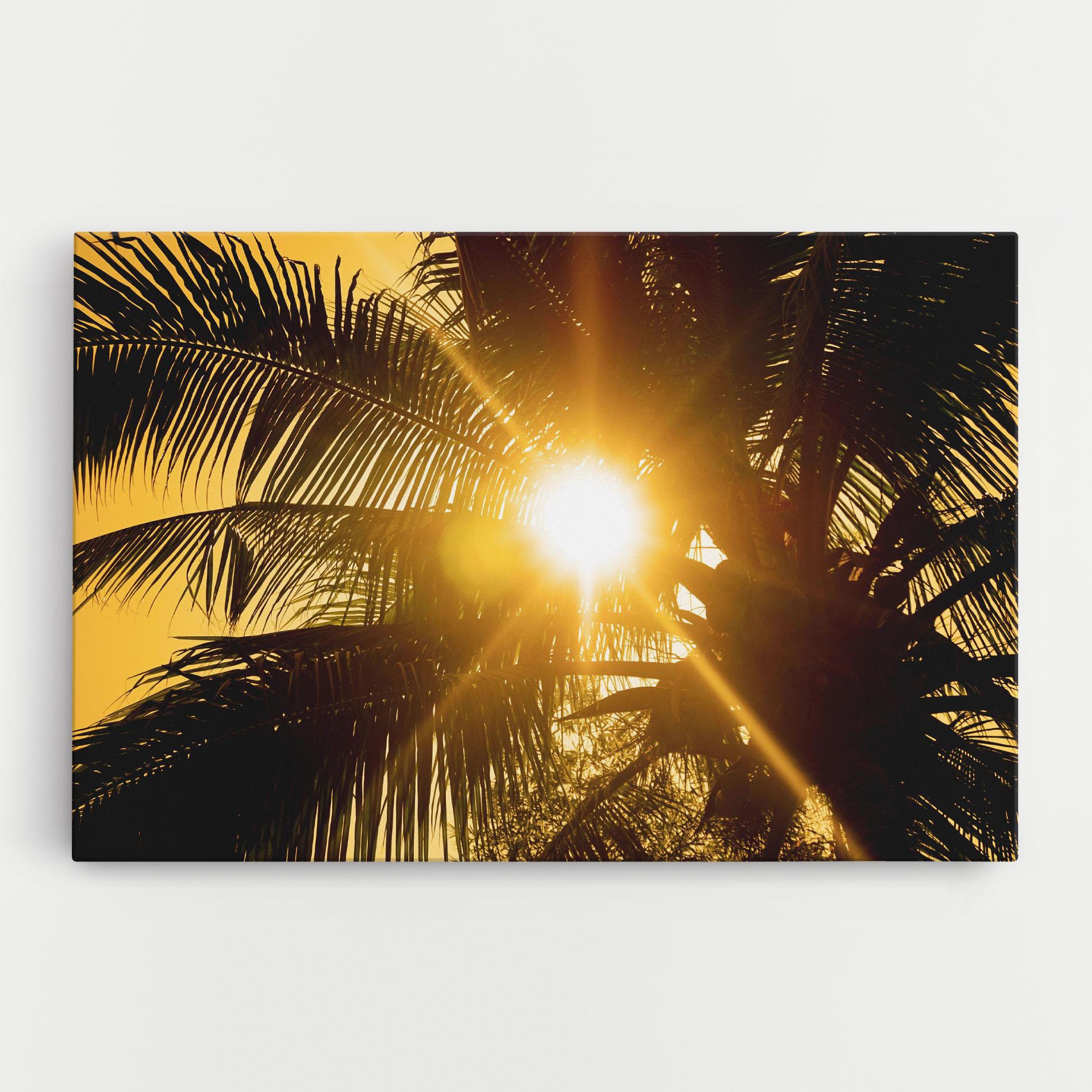 Картина на платно Palm Trees Sun mockup 0
