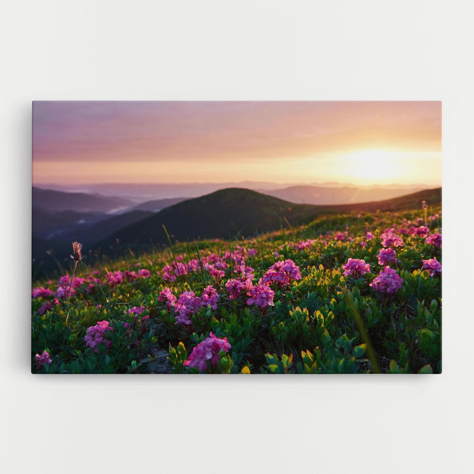 Картина на платно Purple Summer Flowers mockup 0