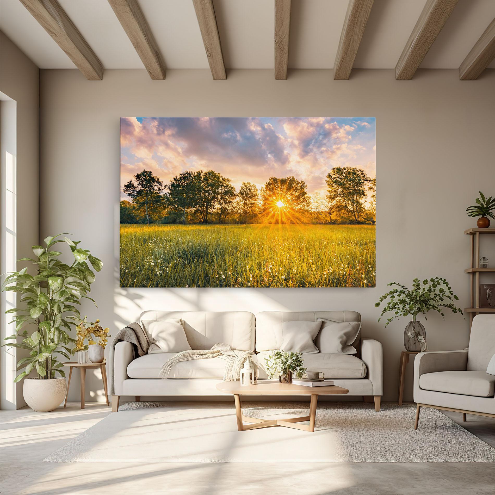 Картина на платно Blossoming Meadow mockup 6