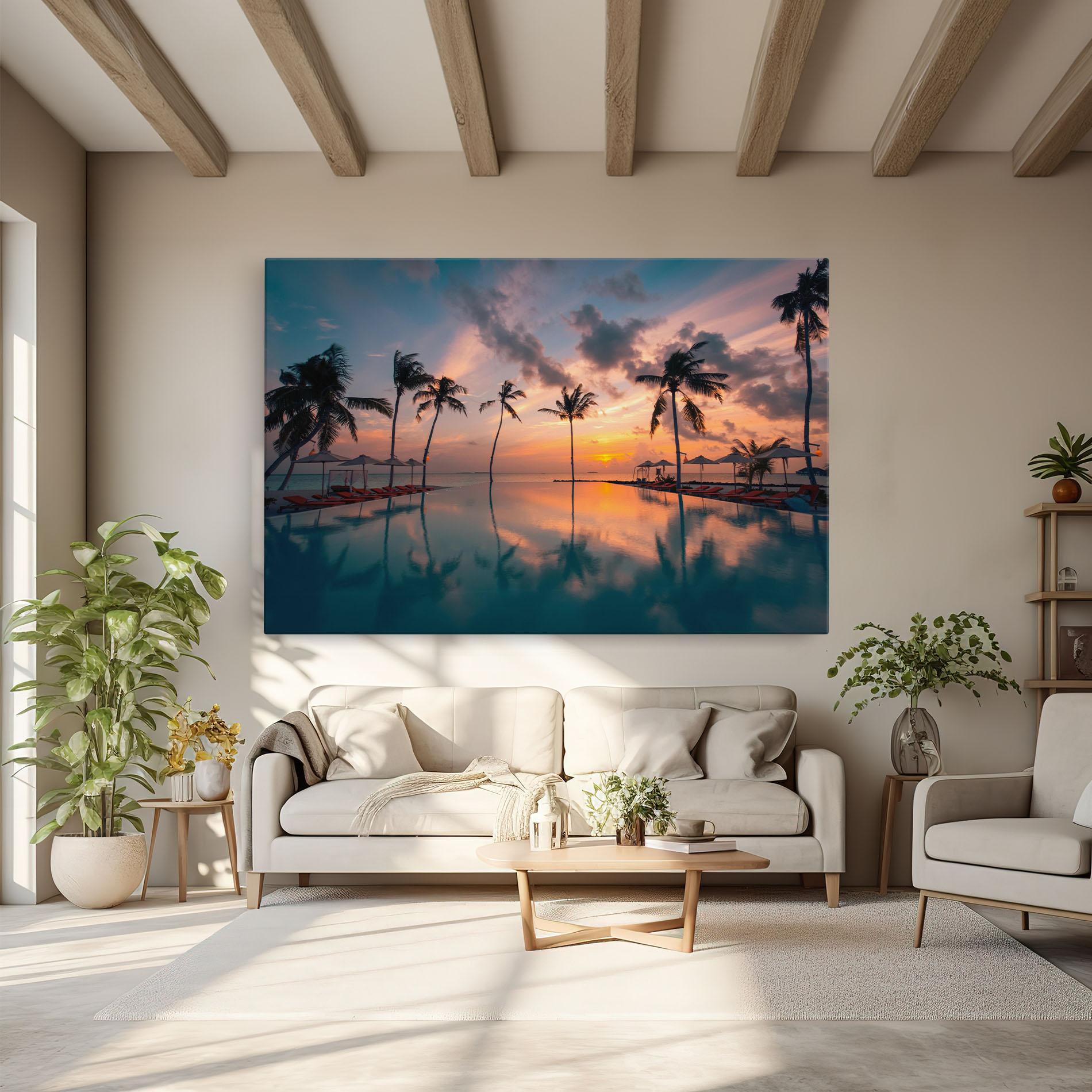 Картина на платно Tropical Beach mockup 6