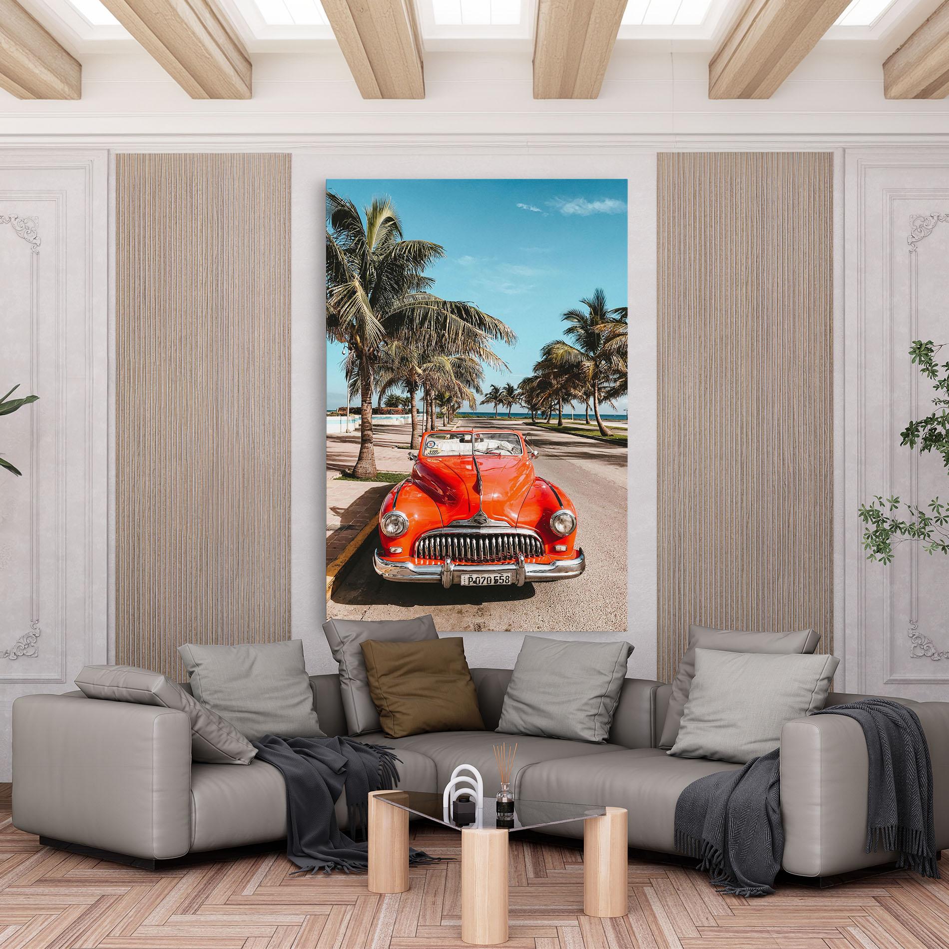 Картина на платно Red Summer Car mockup 6