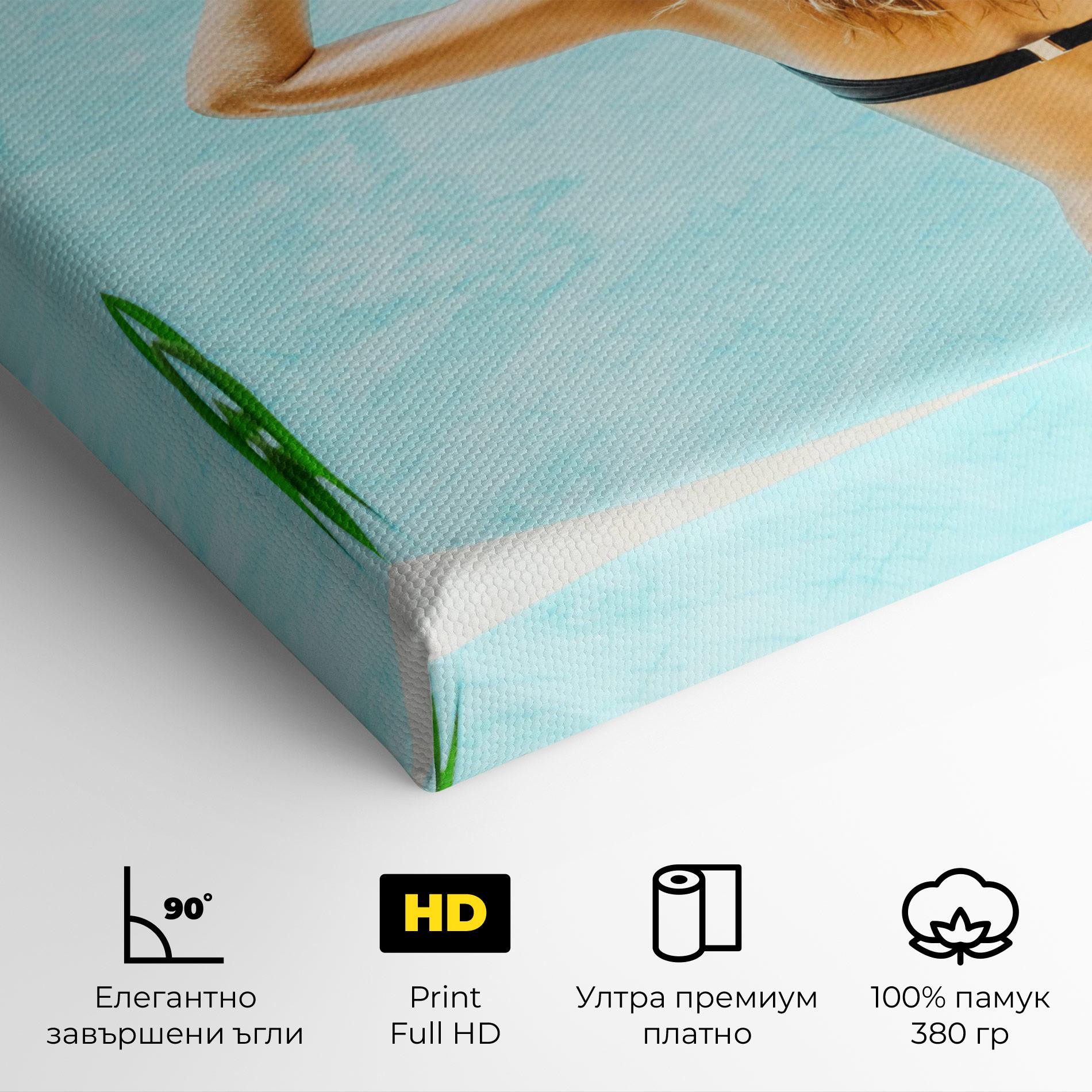 Картина на платно Enjoying Swimming Pool mockup 4