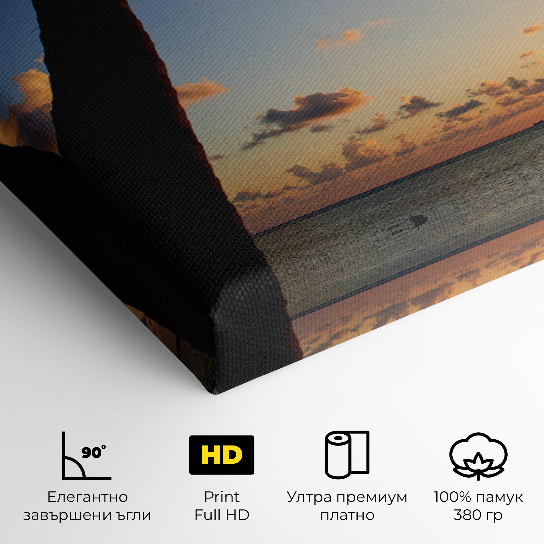 Картина на платно Palm Tree Silhouette mockup 4