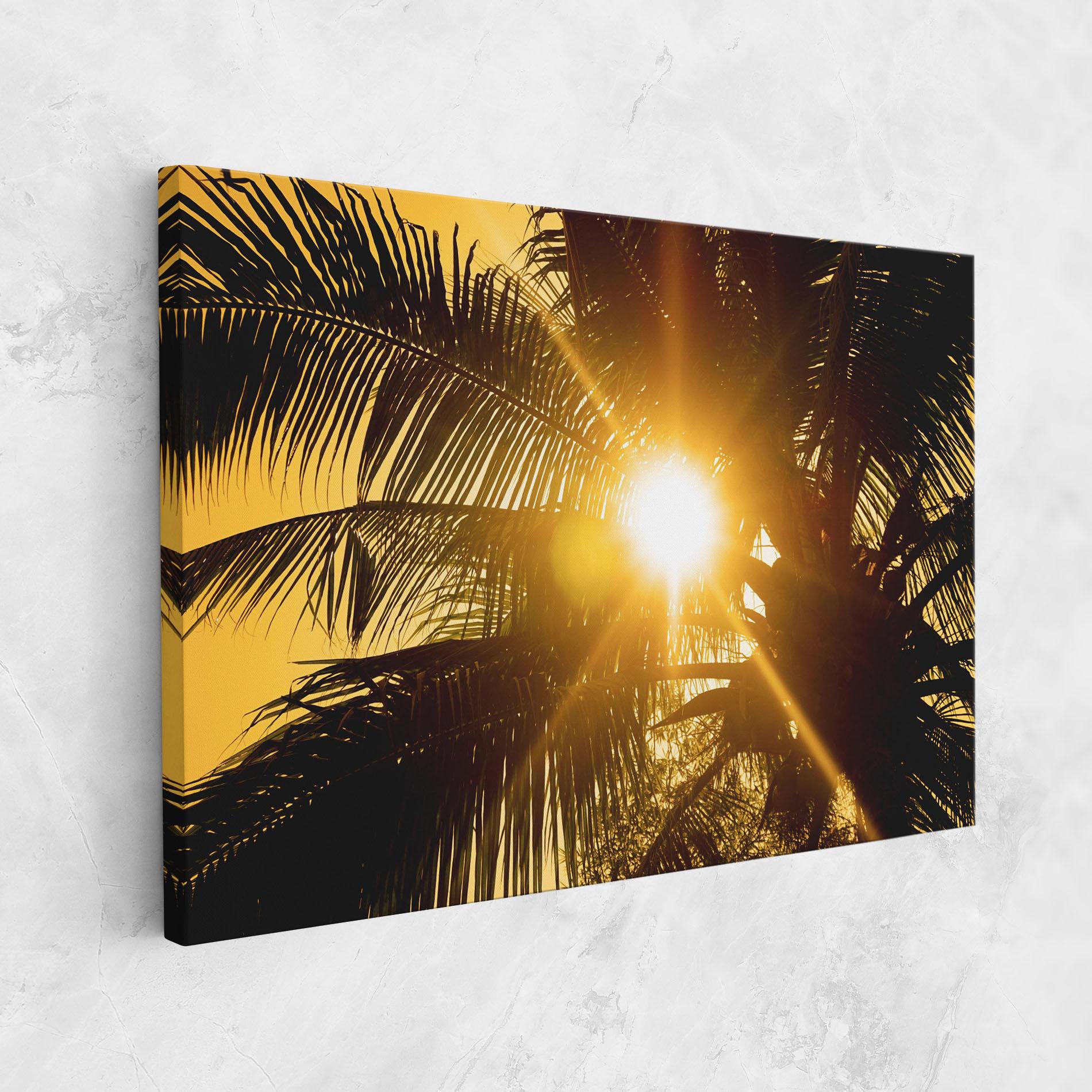 Картина на платно Palm Trees Sun mockup 1