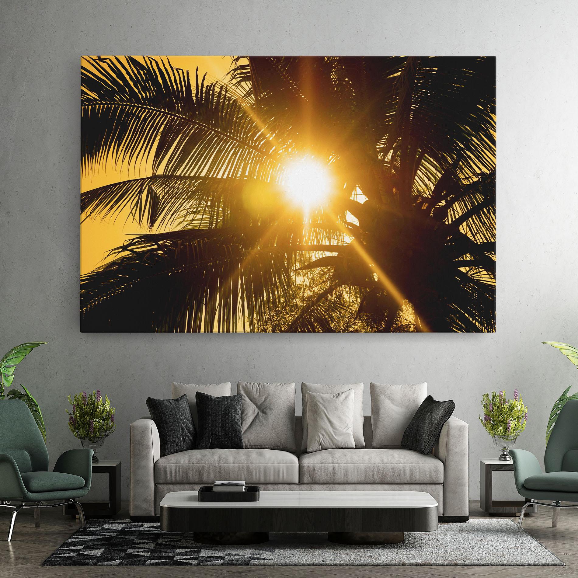 Картина на платно Palm Trees Sun mockup 7
