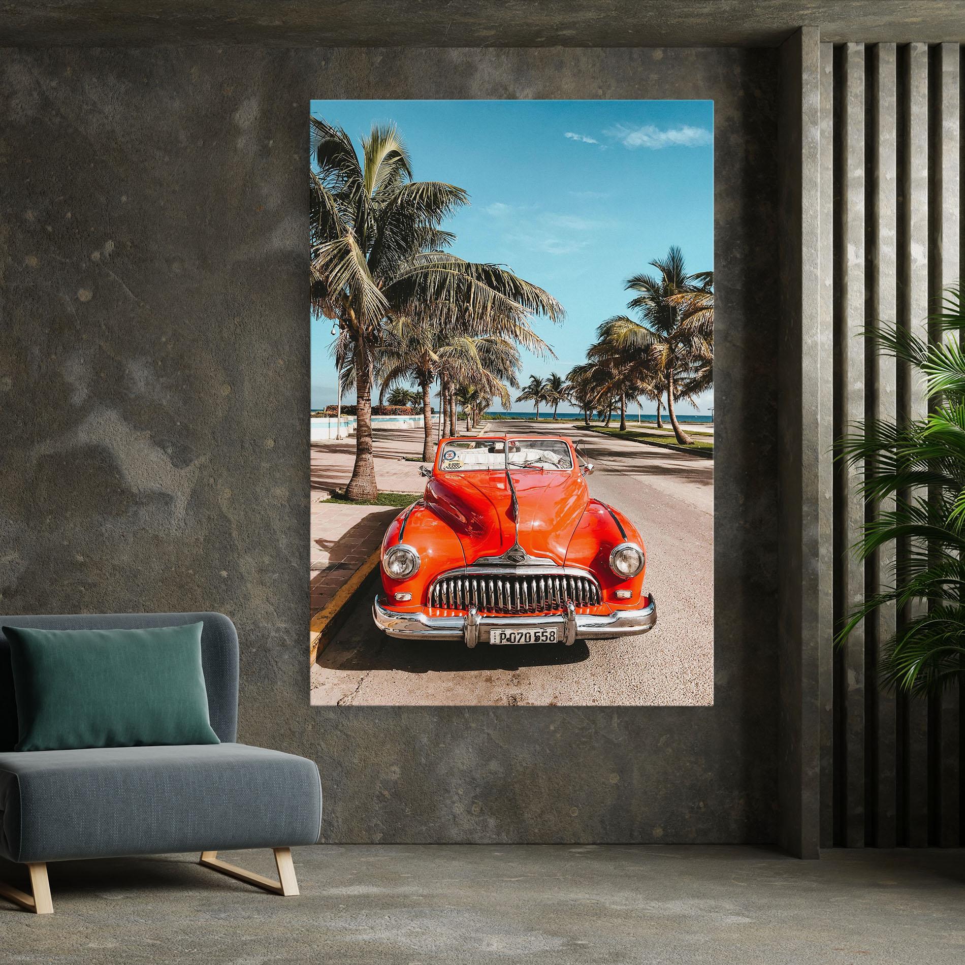 Картина на платно Red Summer Car mockup 7