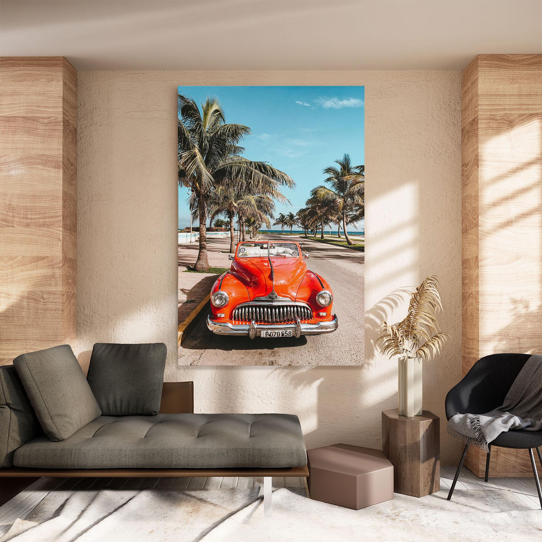 Картина на платно Red Summer Car mockup 8