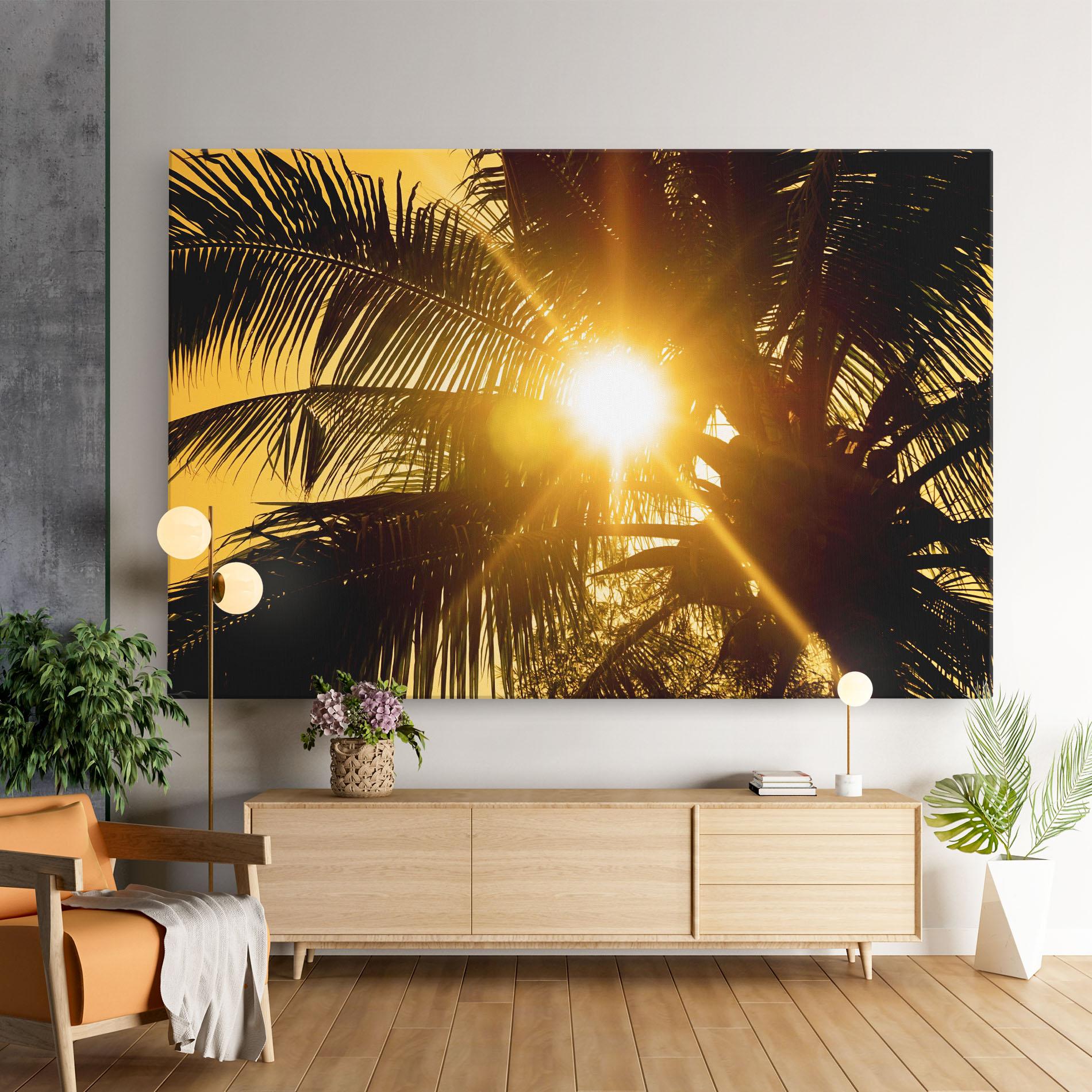 Картина на платно Palm Trees Sun mockup 9