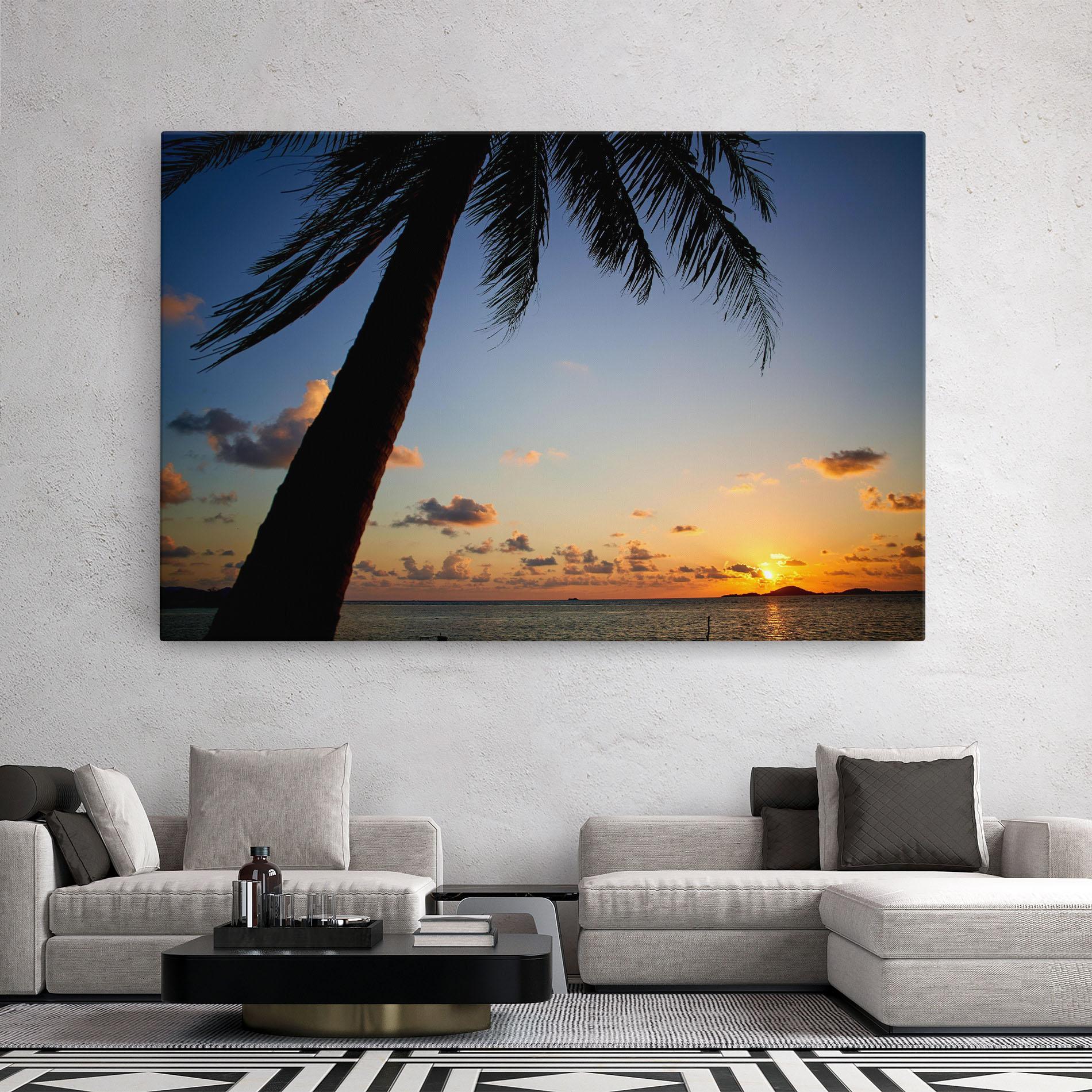 Картина на платно Palm Tree Silhouette mockup 2