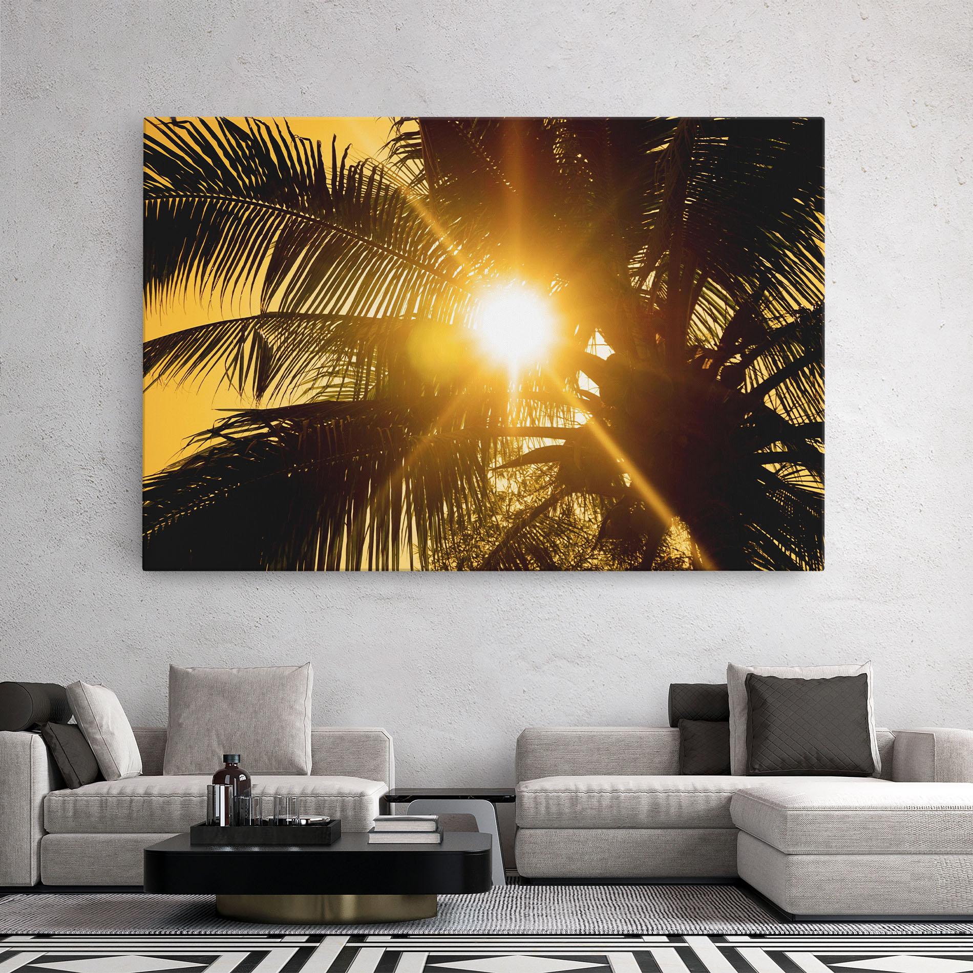 Картина на платно Palm Trees Sun mockup 2